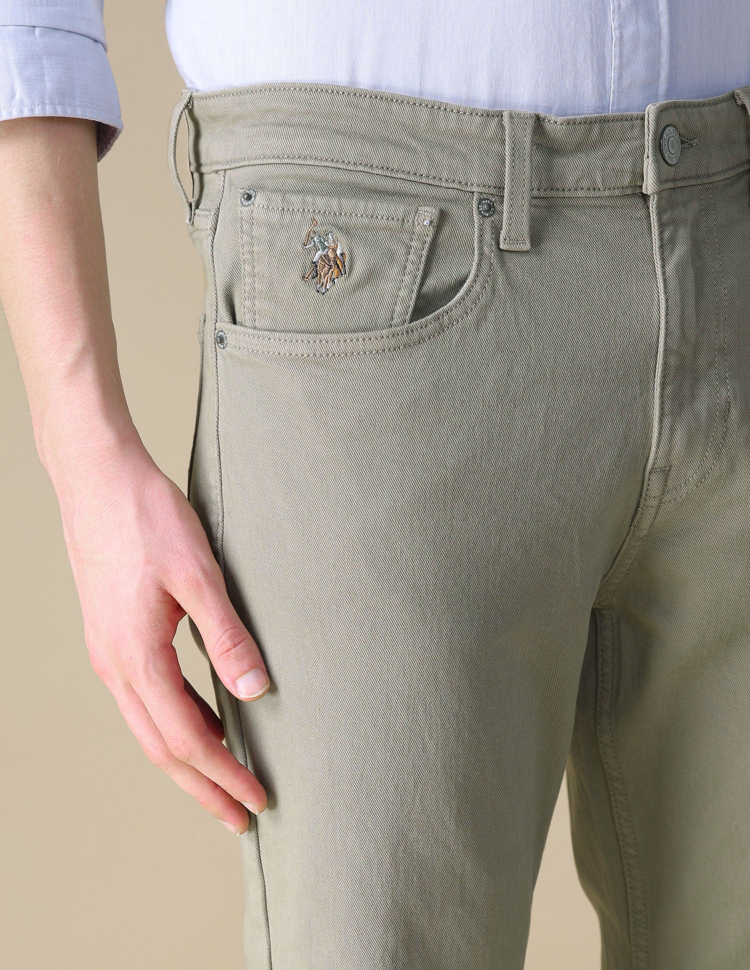 Harold Slim Straight Fit Green Jeans - Image 7