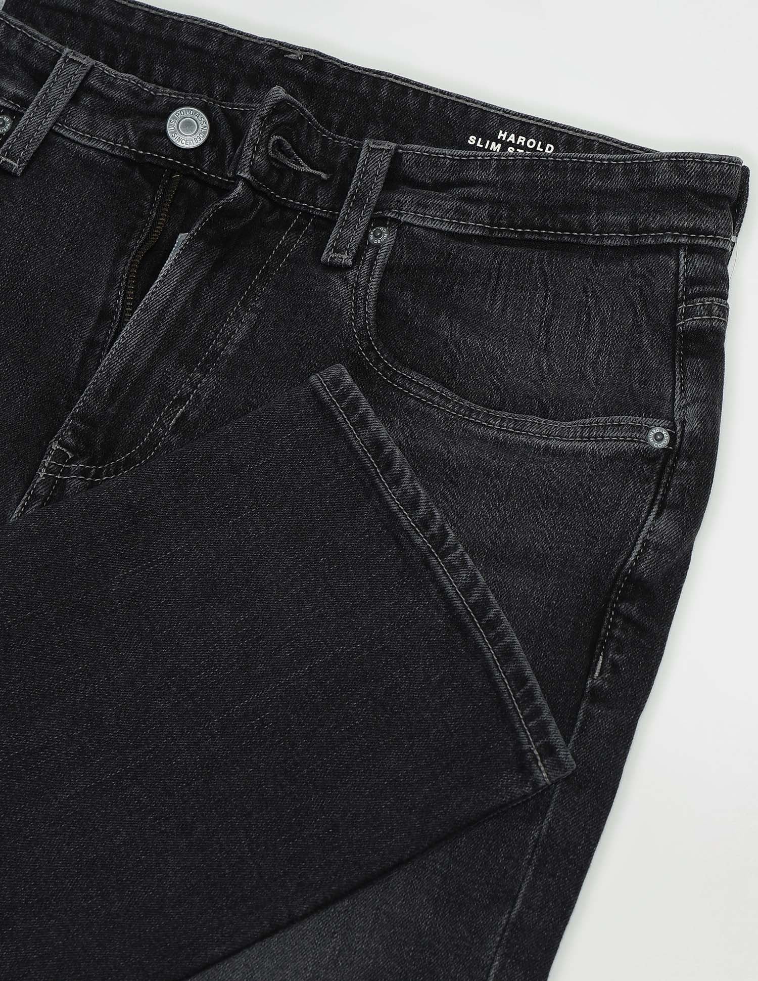 Harold Slim Straight Fit Grey Jeans - Image 2