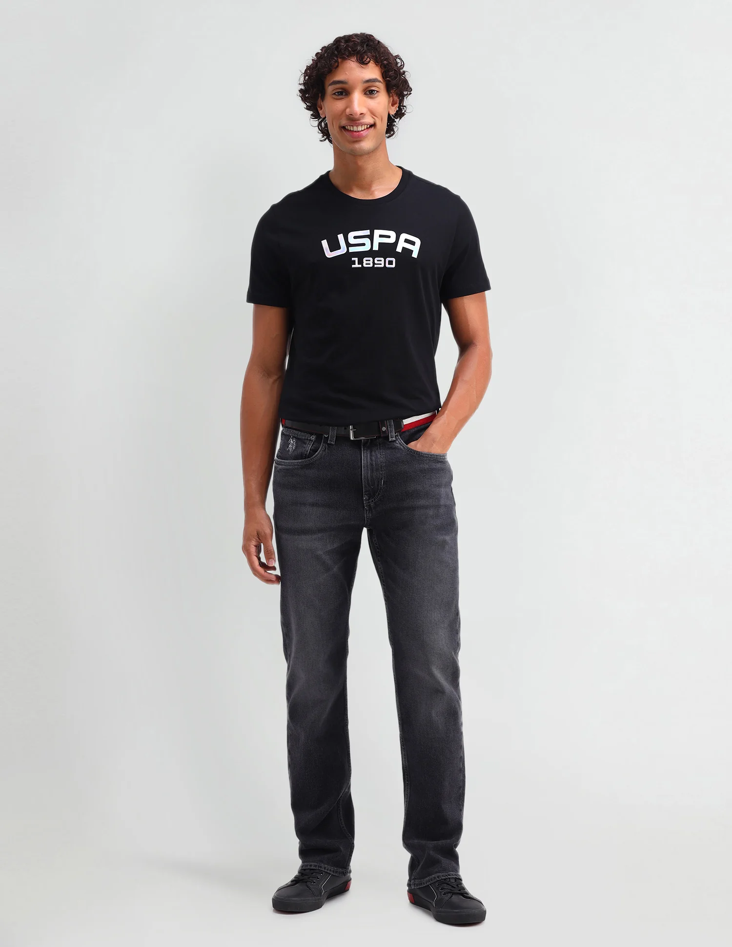 Harold Slim Straight Fit Grey Jeans - Image 3