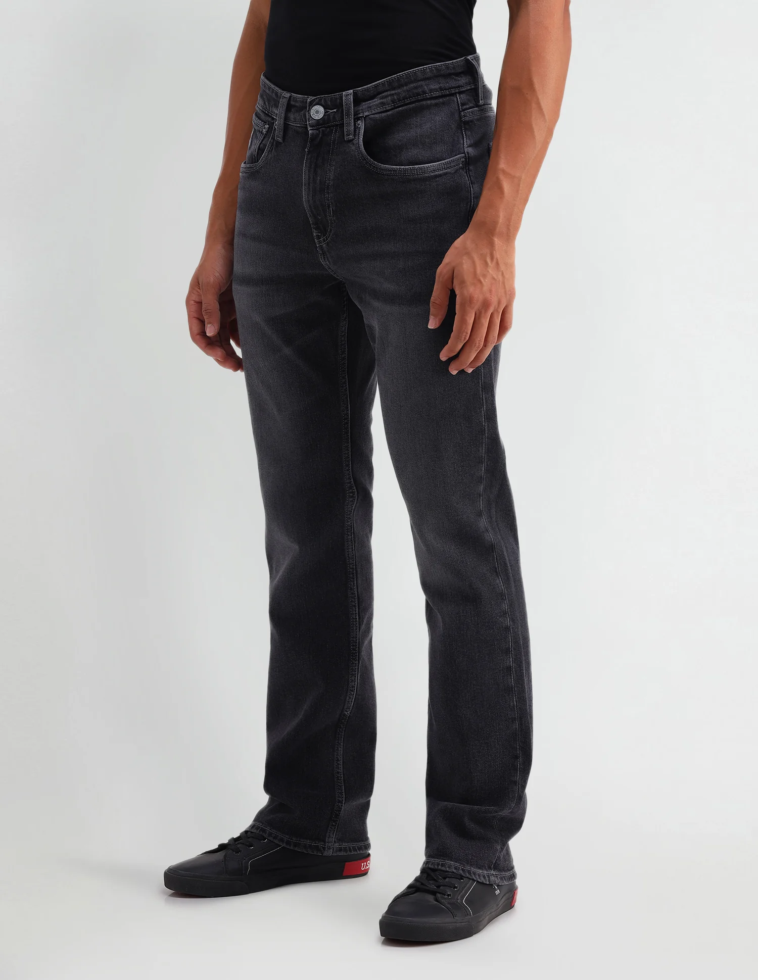 Harold Slim Straight Fit Grey Jeans - Image 4