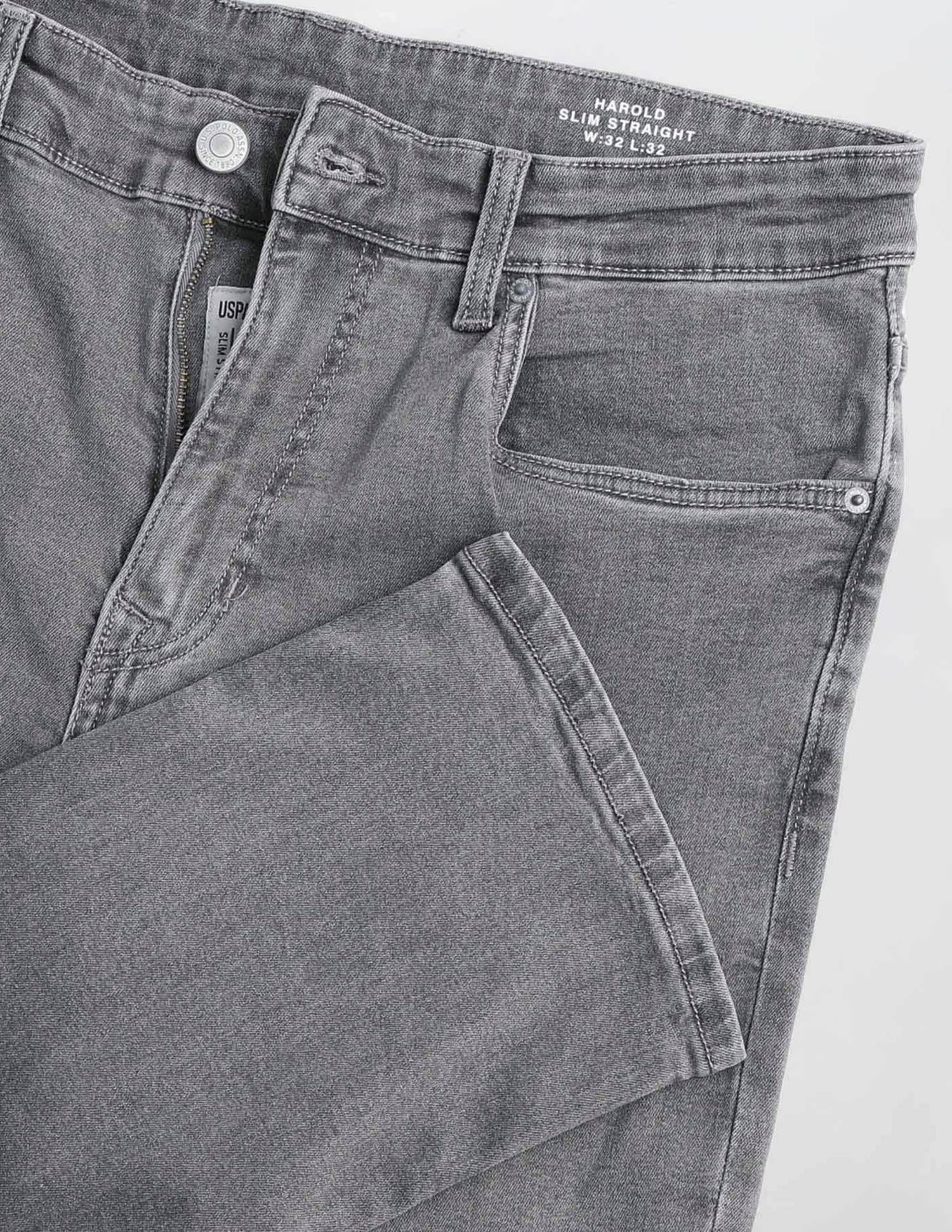 Harold Slim Straight Fit Grey Jeans - Image 2