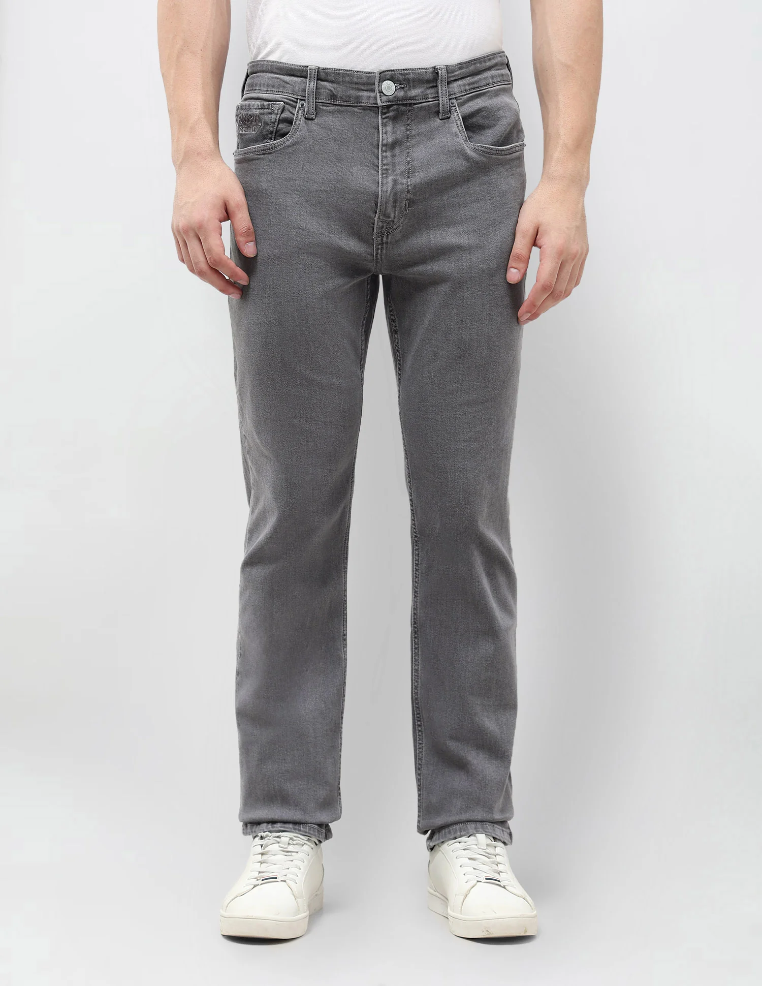Harold Slim Straight Fit Grey Jeans - Image 6
