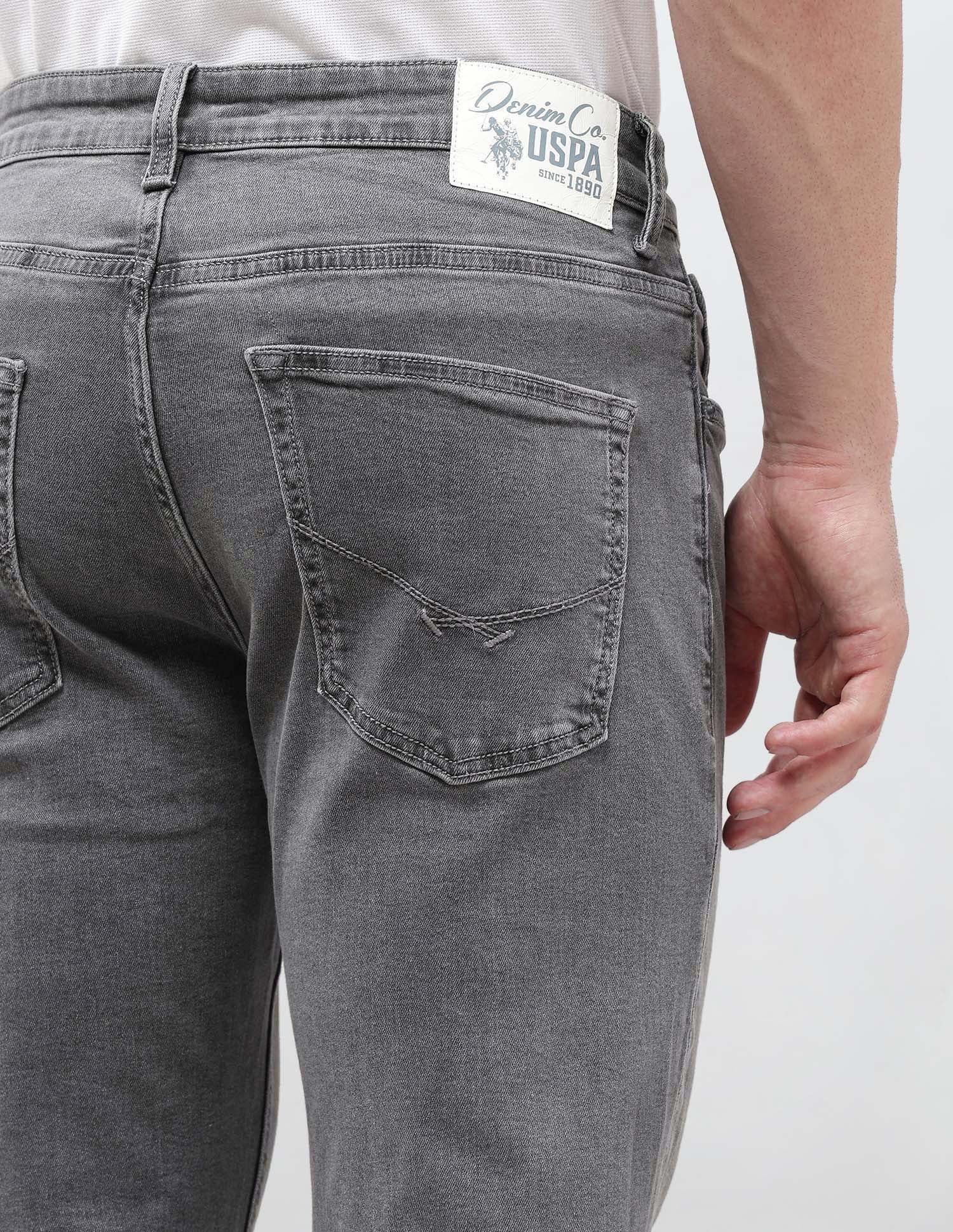 Harold Slim Straight Fit Grey Jeans - Image 8