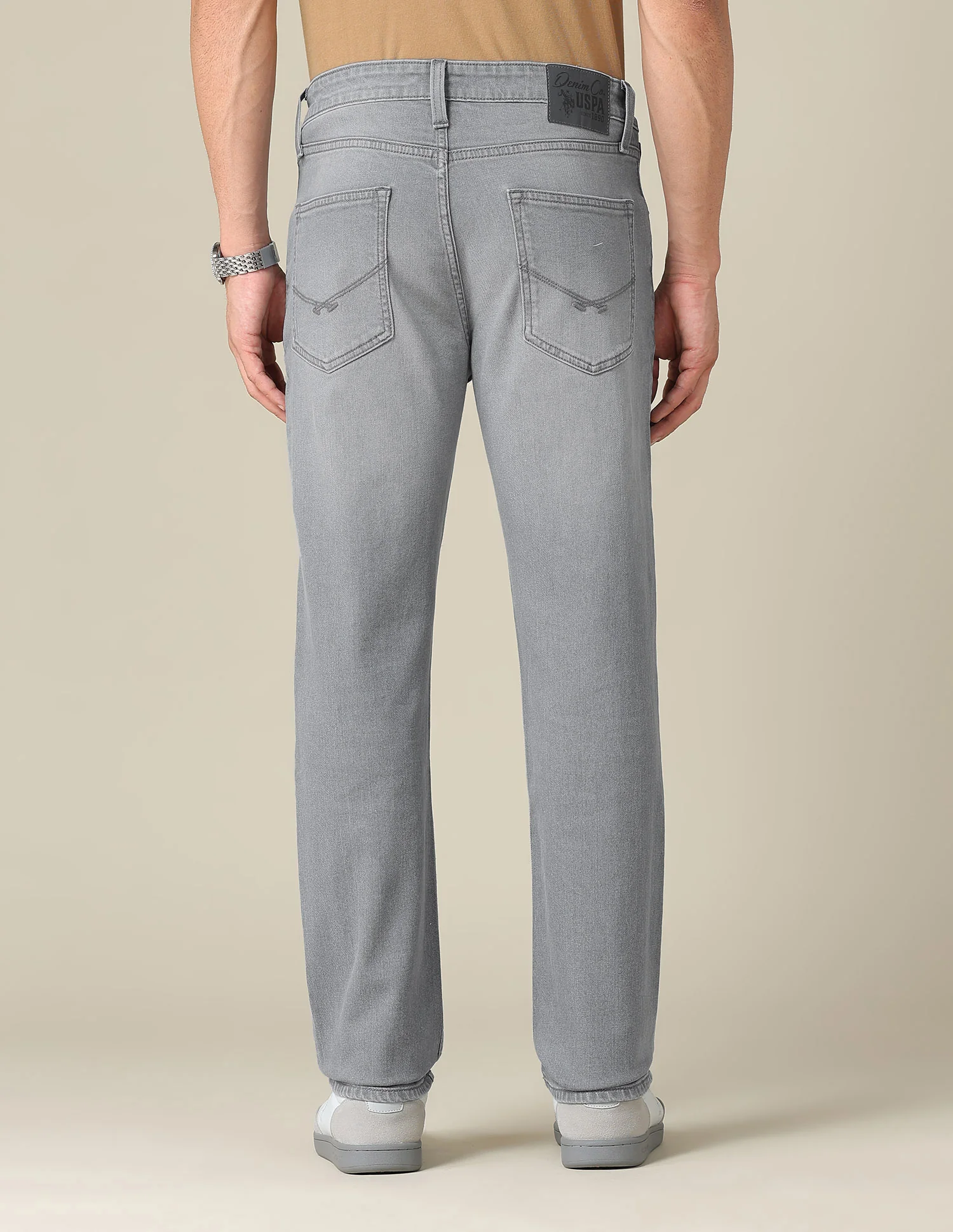 Harold Slim Straight Fit Grey Jeans - Image 5