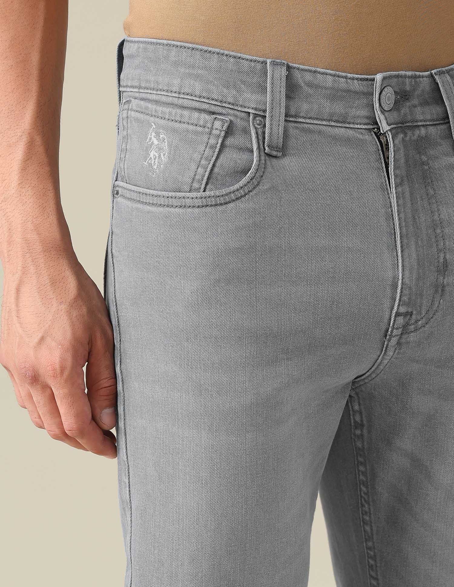 Harold Slim Straight Fit Grey Jeans - Image 7
