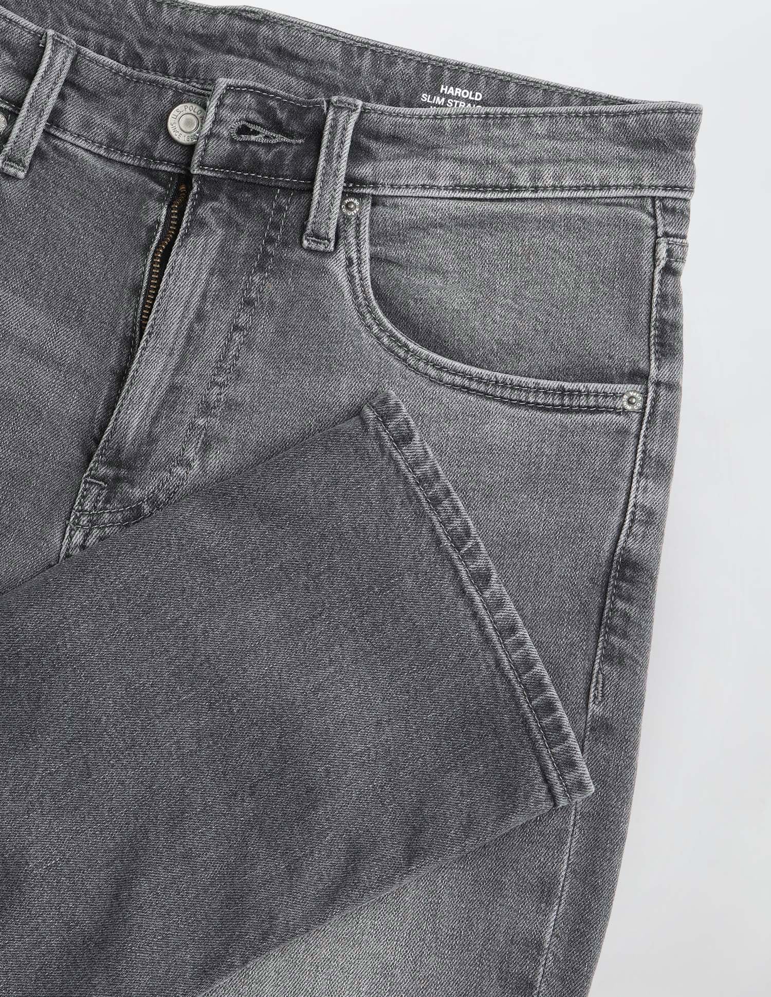 Harold Slim Straight Fit Grey Jeans - Image 2
