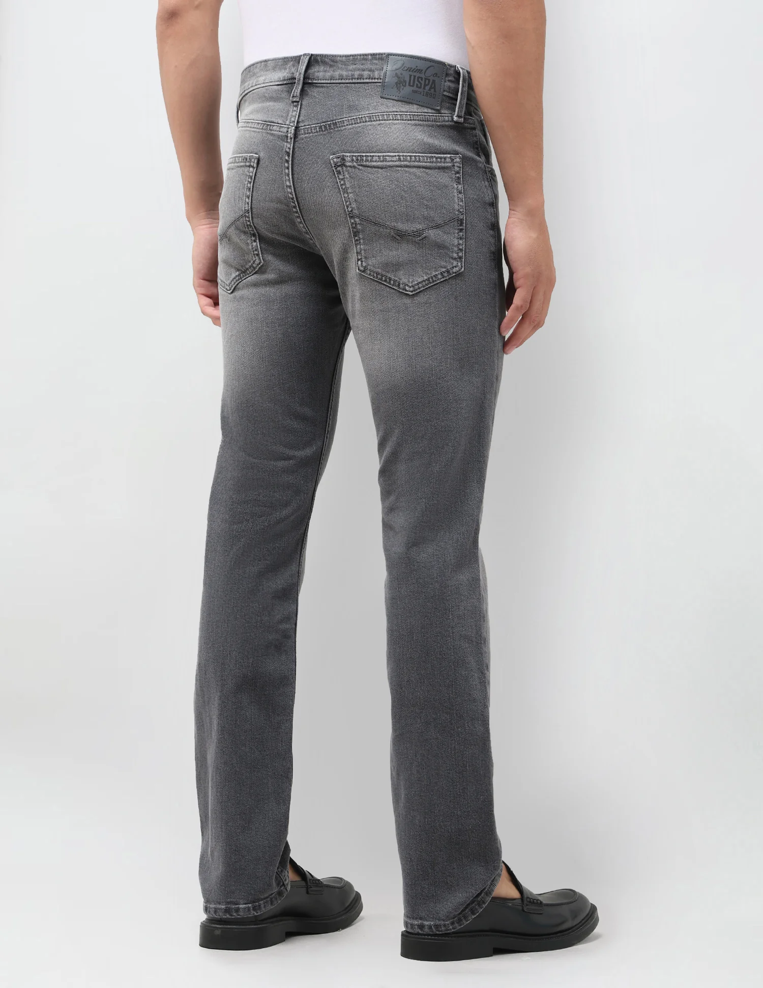 Harold Slim Straight Fit Grey Jeans - Image 5