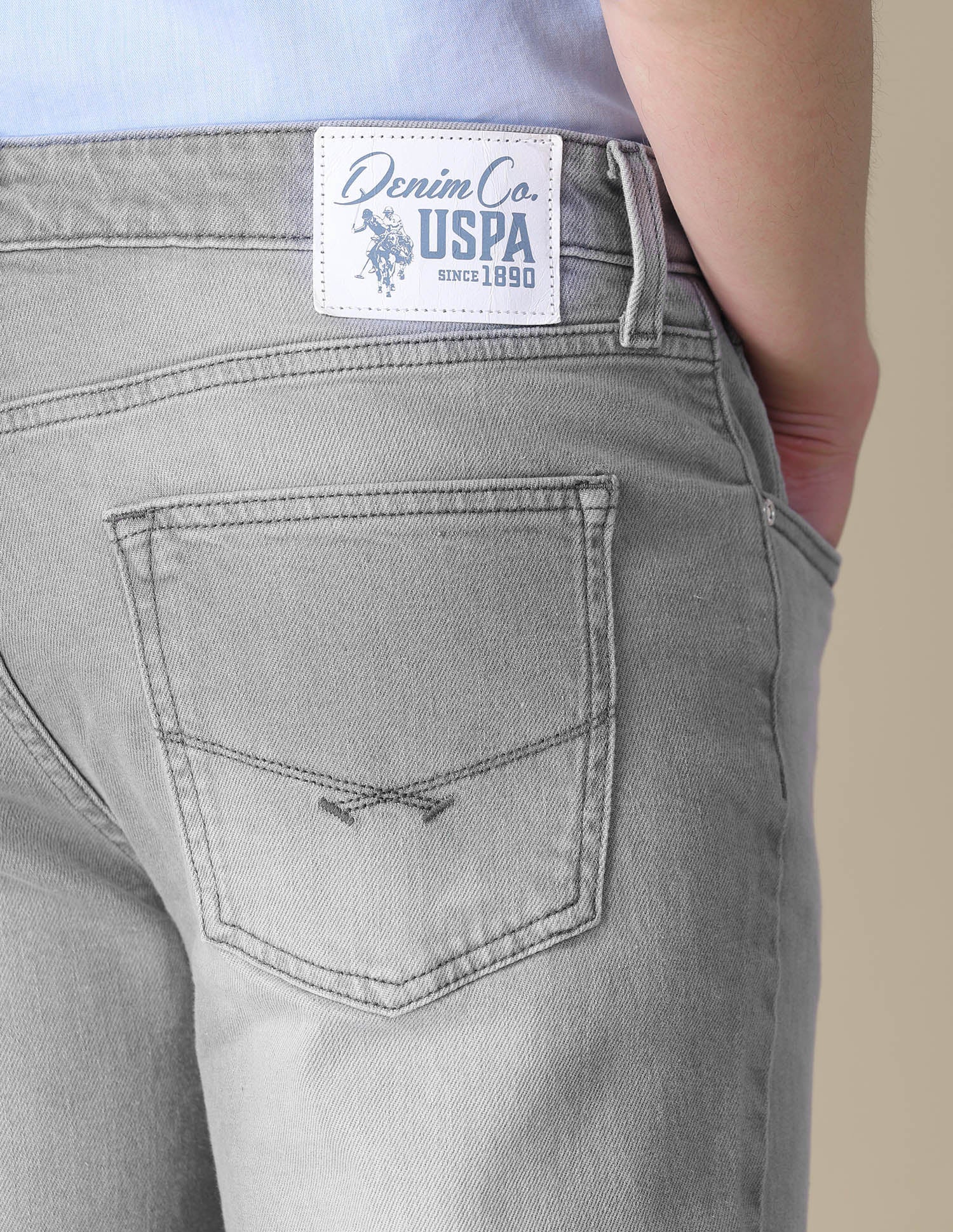 Harold Slim Straight Fit Grey Jeans - Image 8