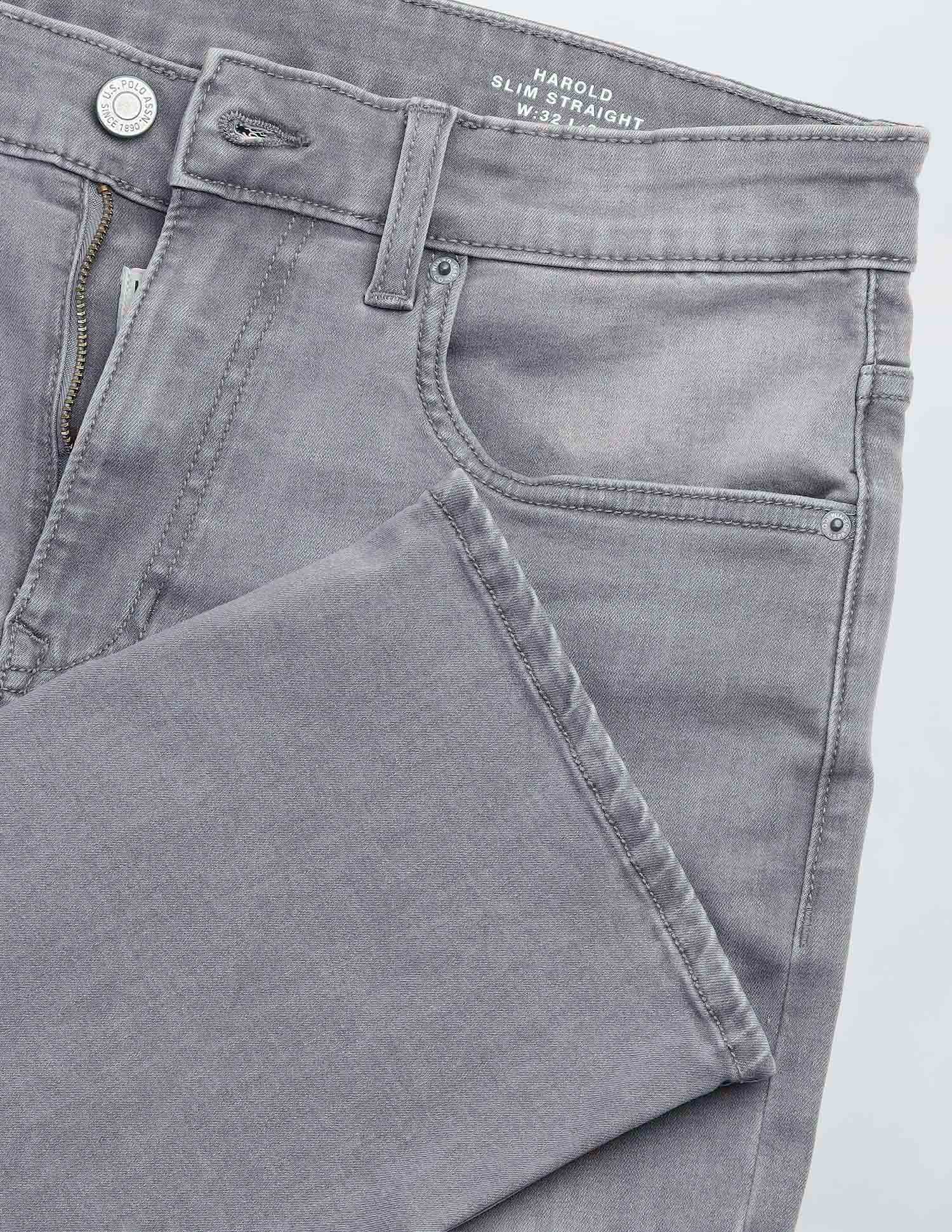 Harold Slim Straight Fit Grey Jeans - Image 2