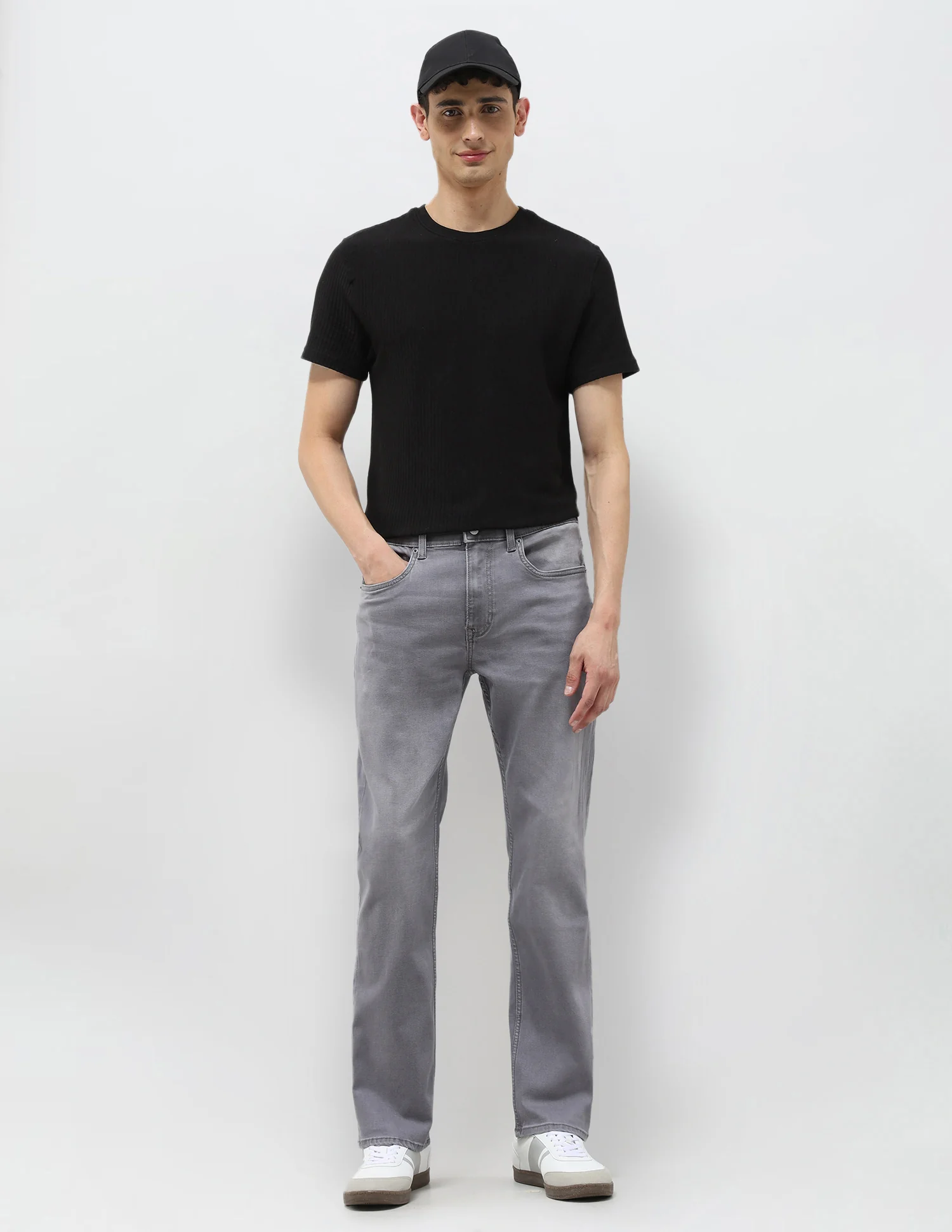Harold Slim Straight Fit Grey Jeans - Image 3
