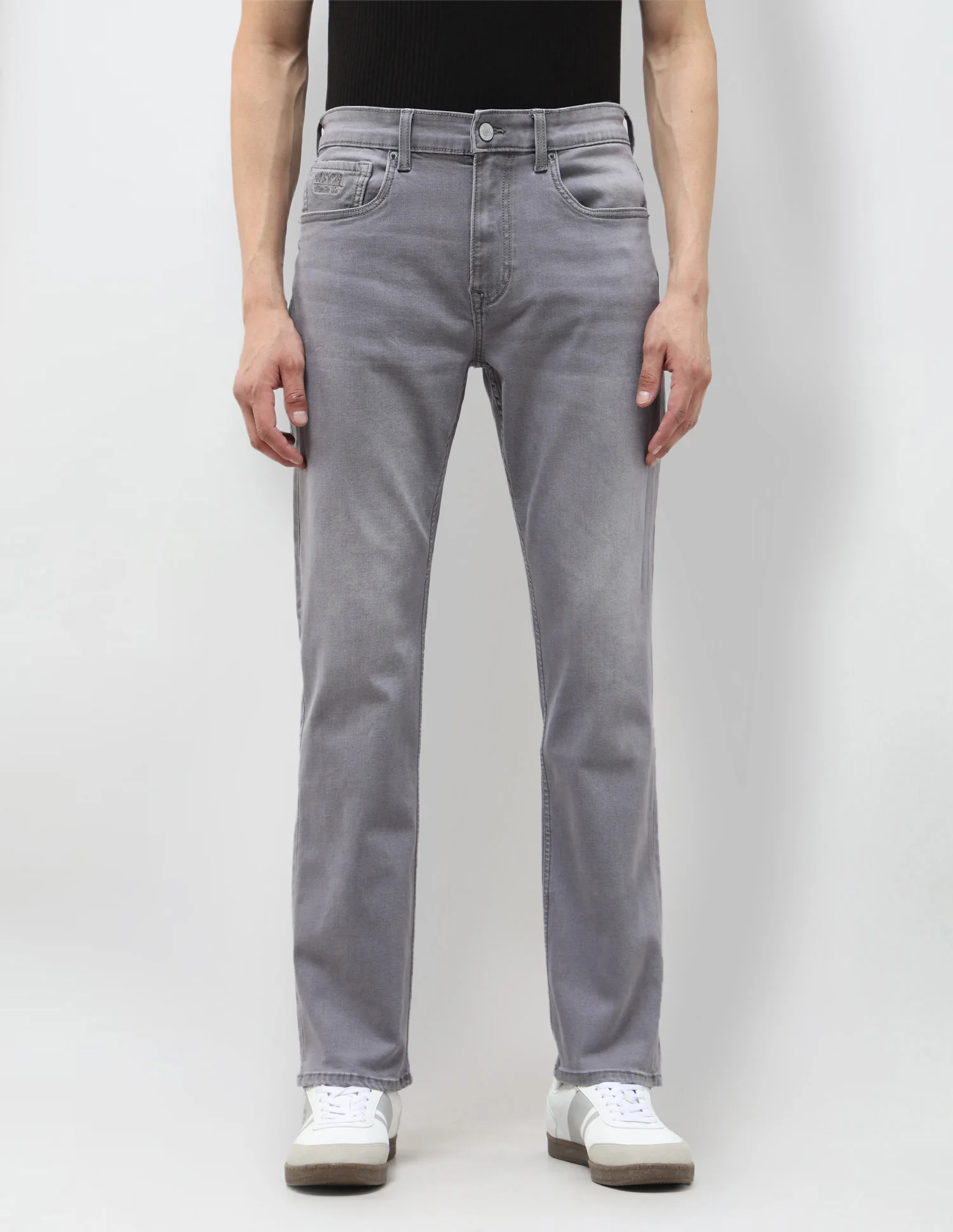 Harold Slim Straight Fit Grey Jeans - Image 6