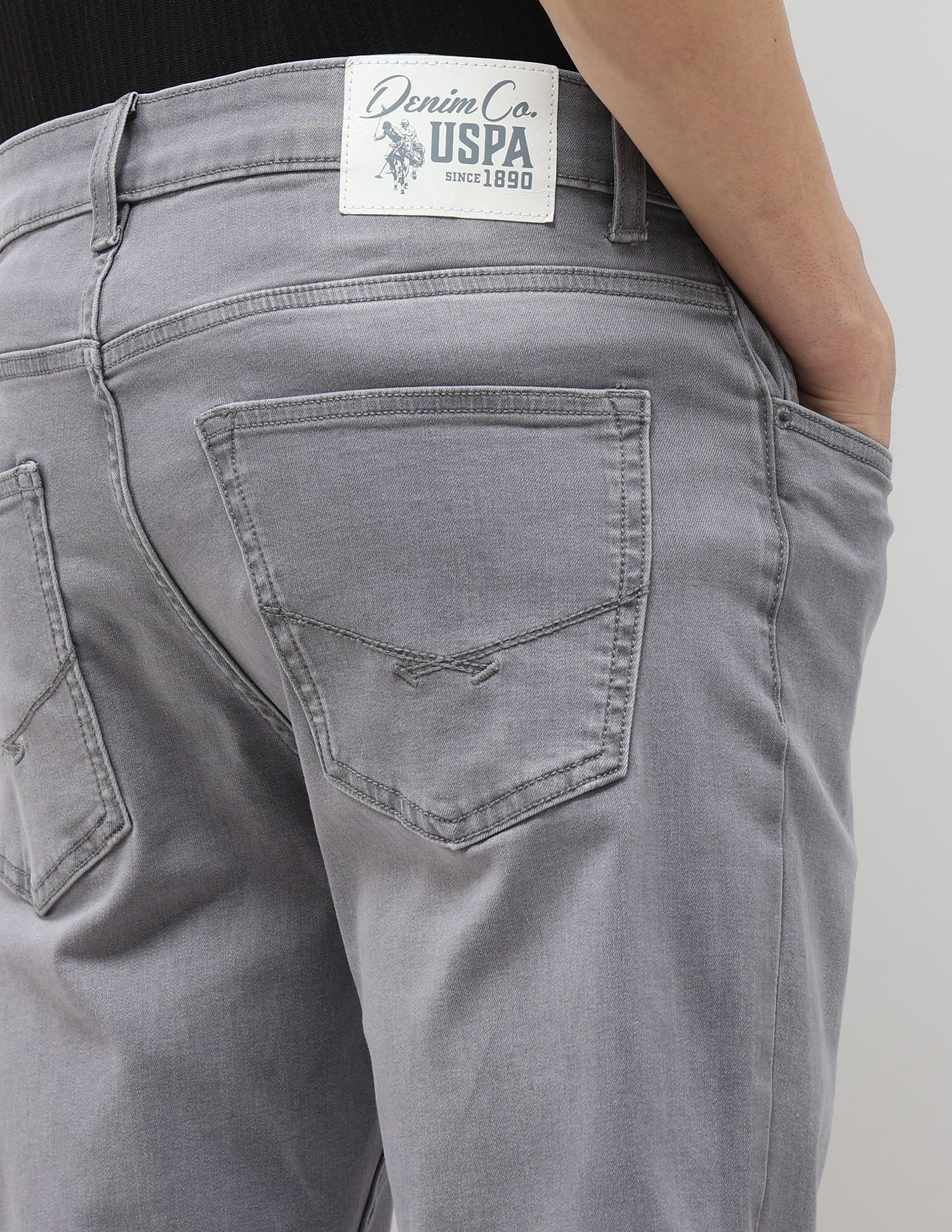 Harold Slim Straight Fit Grey Jeans - Image 8