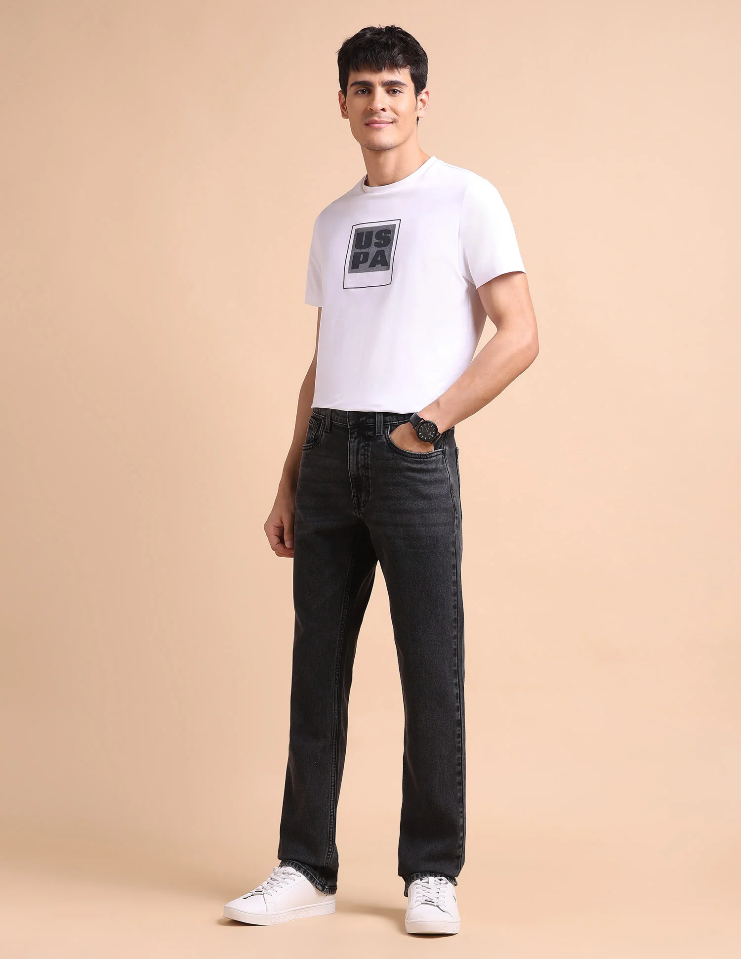 Harold Slim Straight Fit Grey Jeans - Image 3