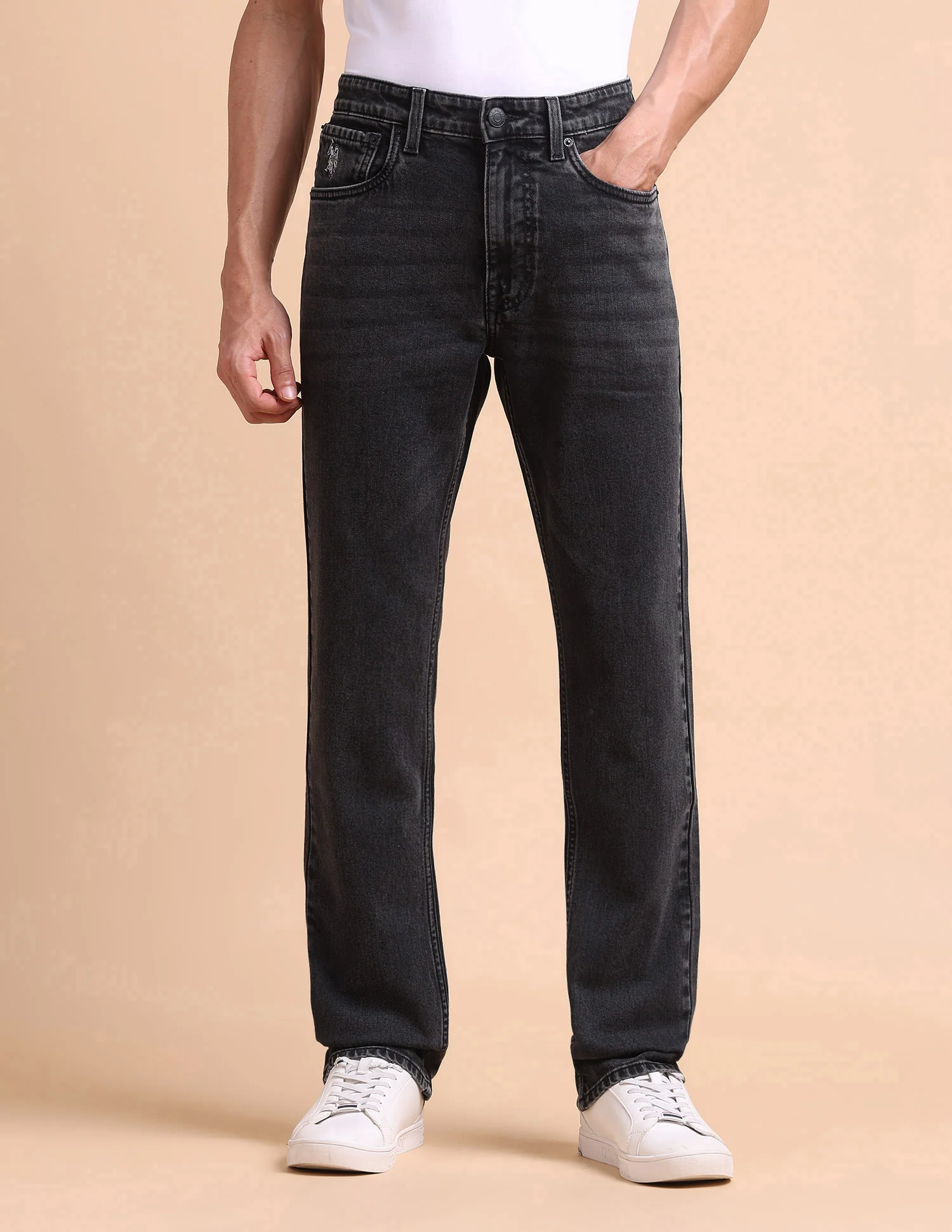 Harold Slim Straight Fit Grey Jeans - Image 6
