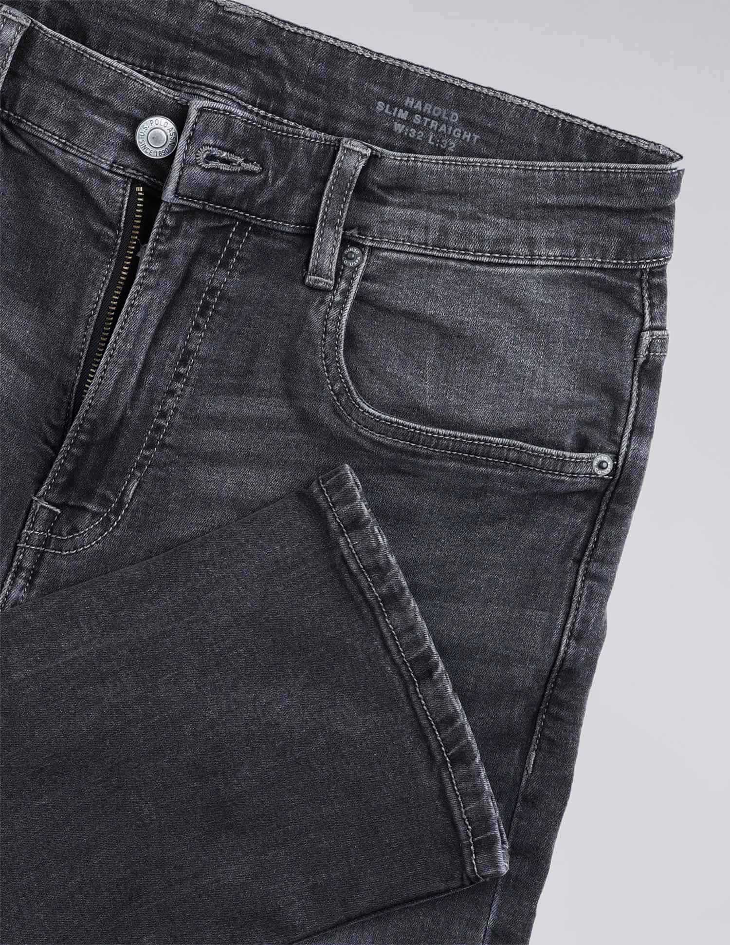 Harold Slim Straight Fit Grey Jeans - Image 2