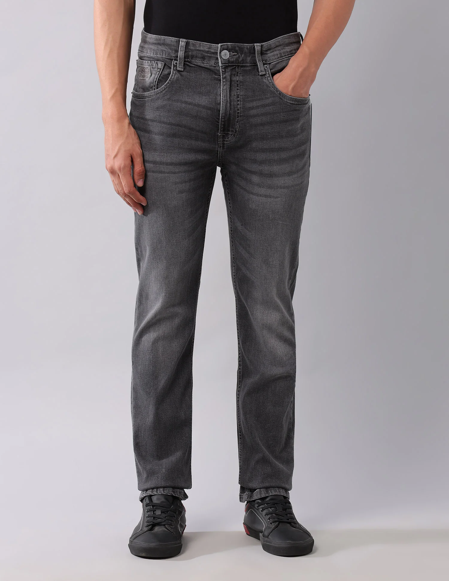 Harold Slim Straight Fit Grey Jeans - Image 6