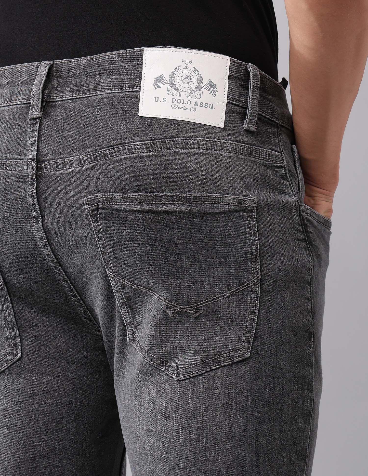 Harold Slim Straight Fit Grey Jeans - Image 8