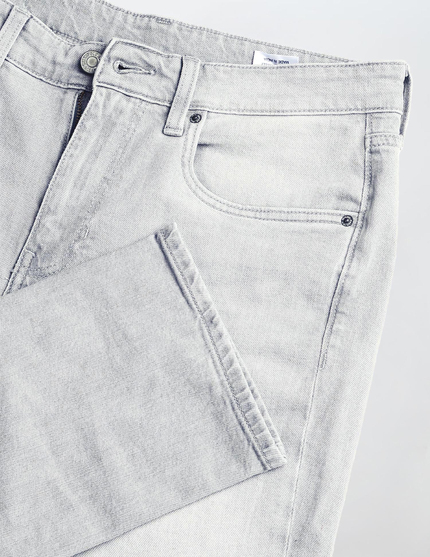 Harold Slim Straight Fit Light Washed Jeans - Image 2