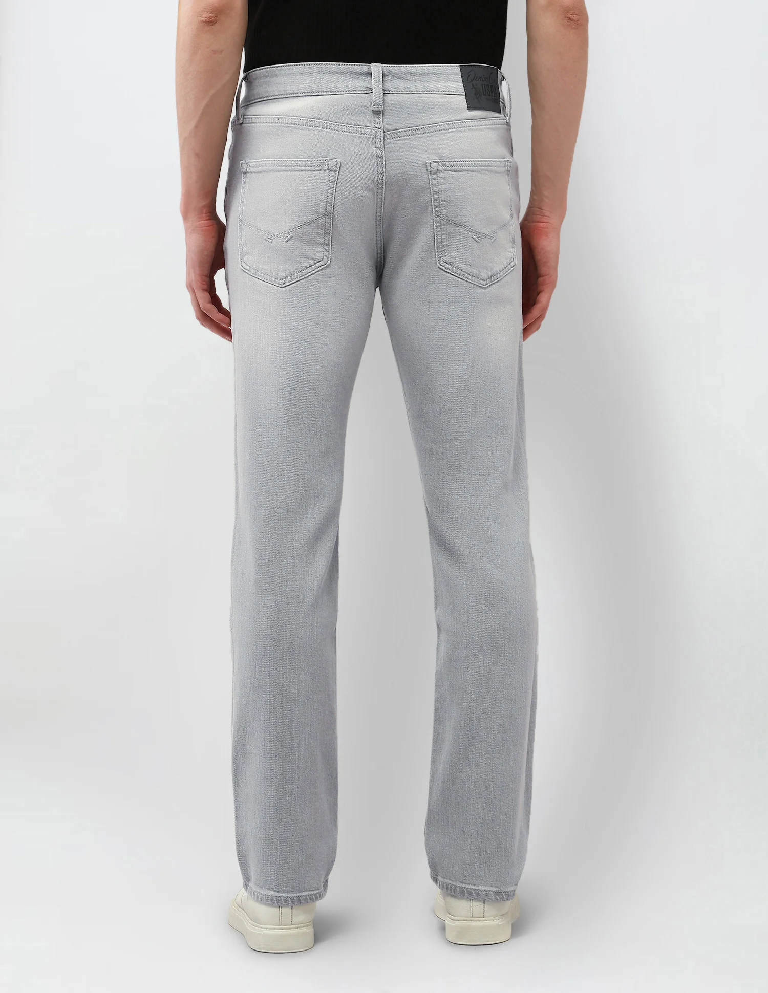 Harold Slim Straight Fit Light Washed Jeans - Image 5