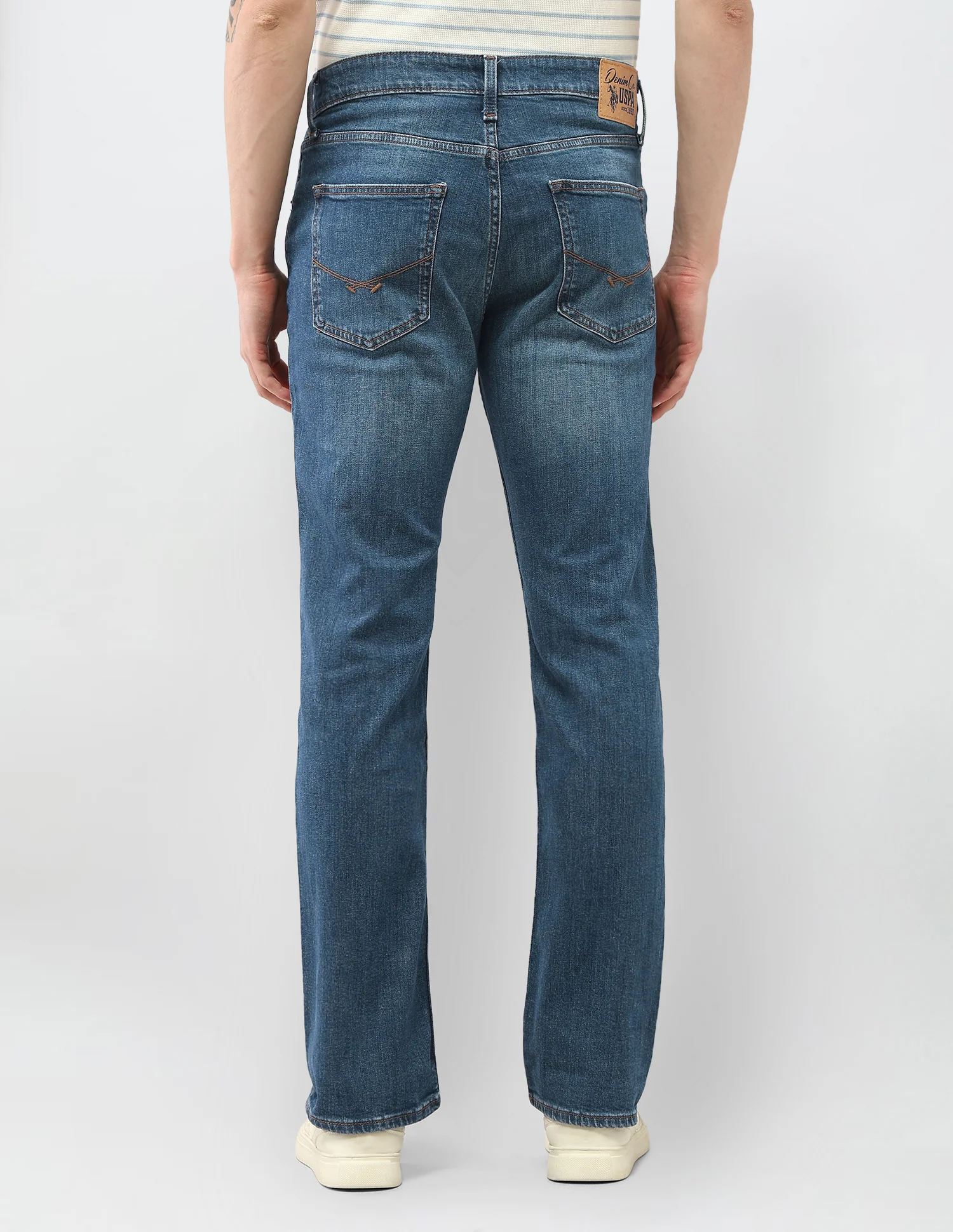 Harold Slim Straight Fit Stone Washed Jeans - Image 5