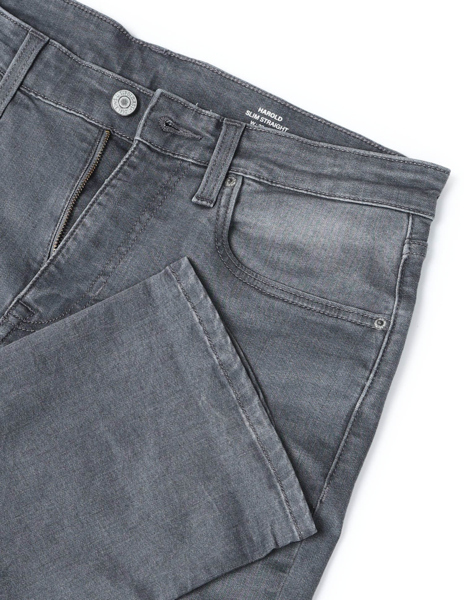 Harold Slim Straight Fit Whiskered Jeans - Image 2