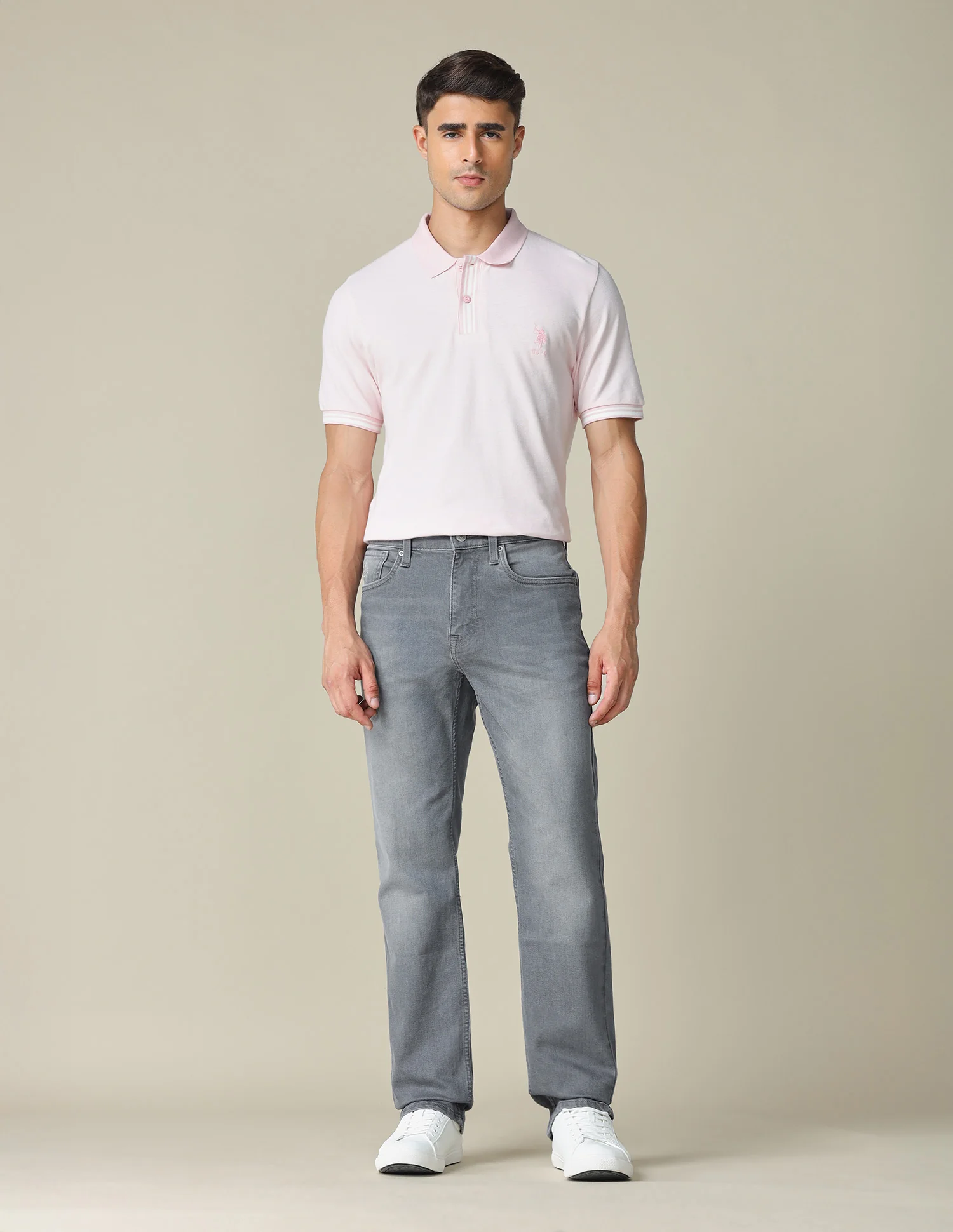 Harold Slim Straight Fit Whiskered Jeans - Image 3