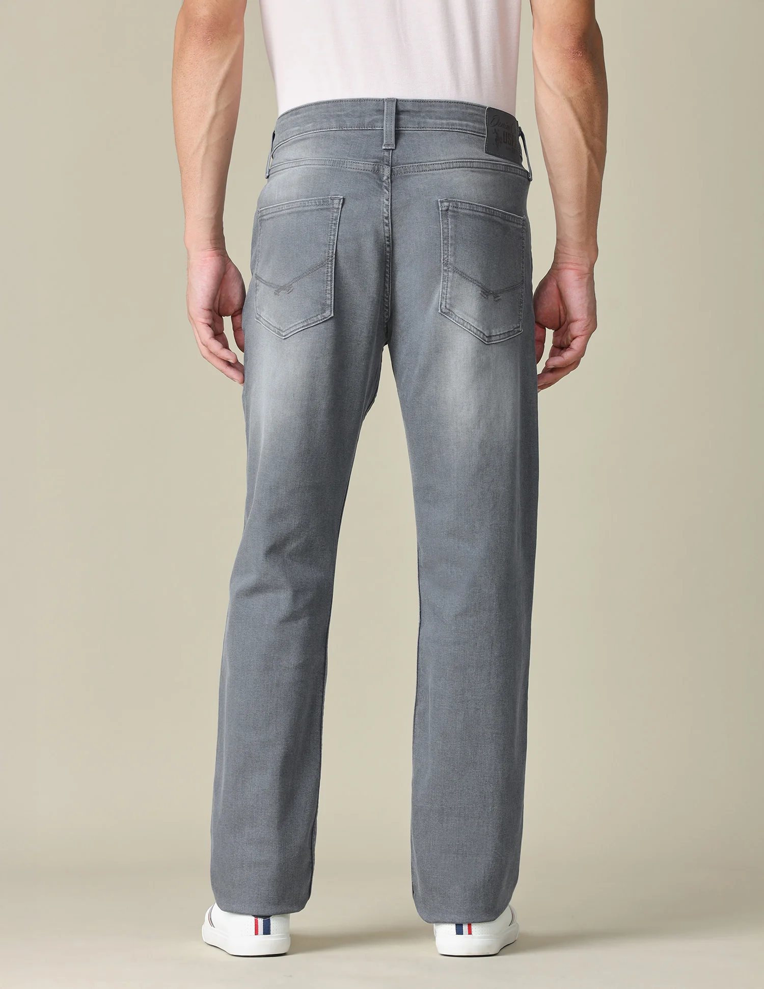 Harold Slim Straight Fit Whiskered Jeans - Image 5