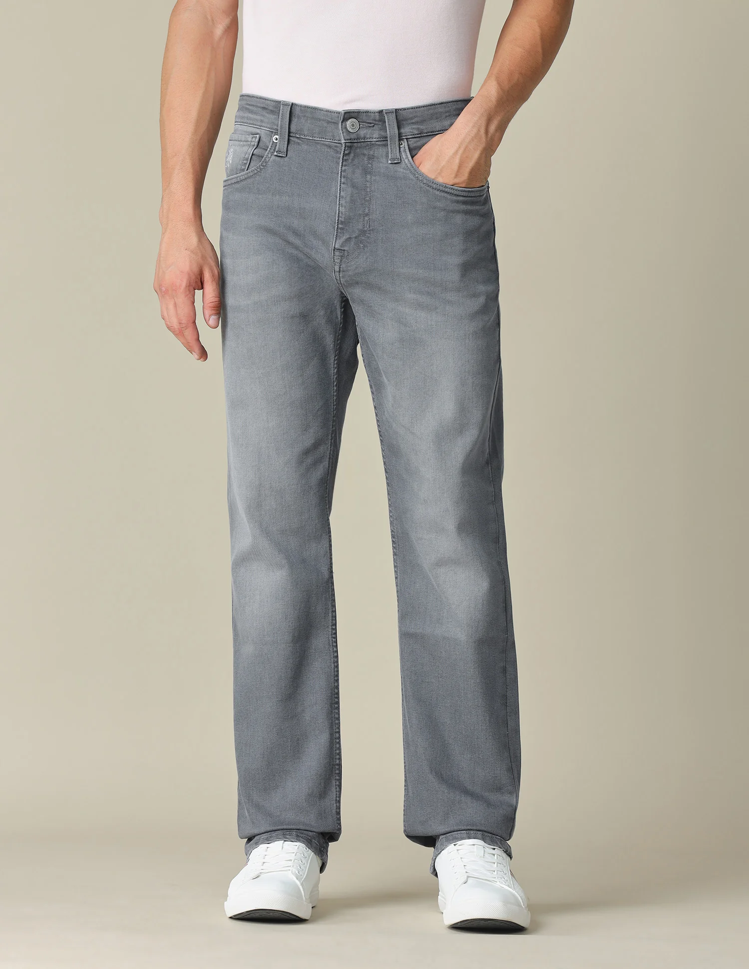 Harold Slim Straight Fit Whiskered Jeans - Image 6