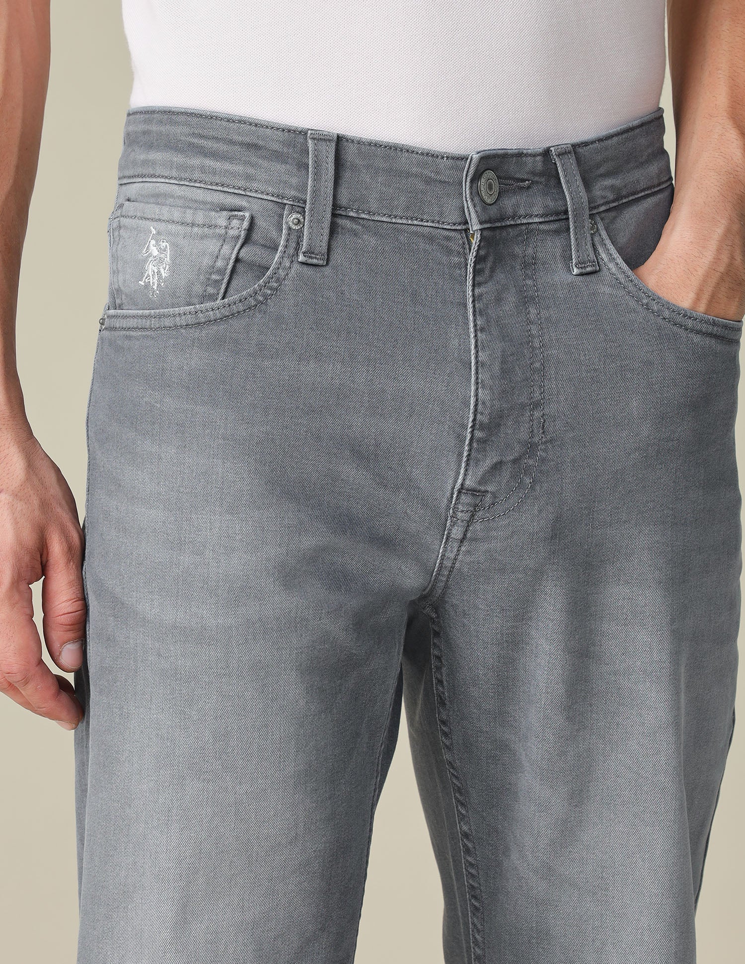Harold Slim Straight Fit Whiskered Jeans - Image 8