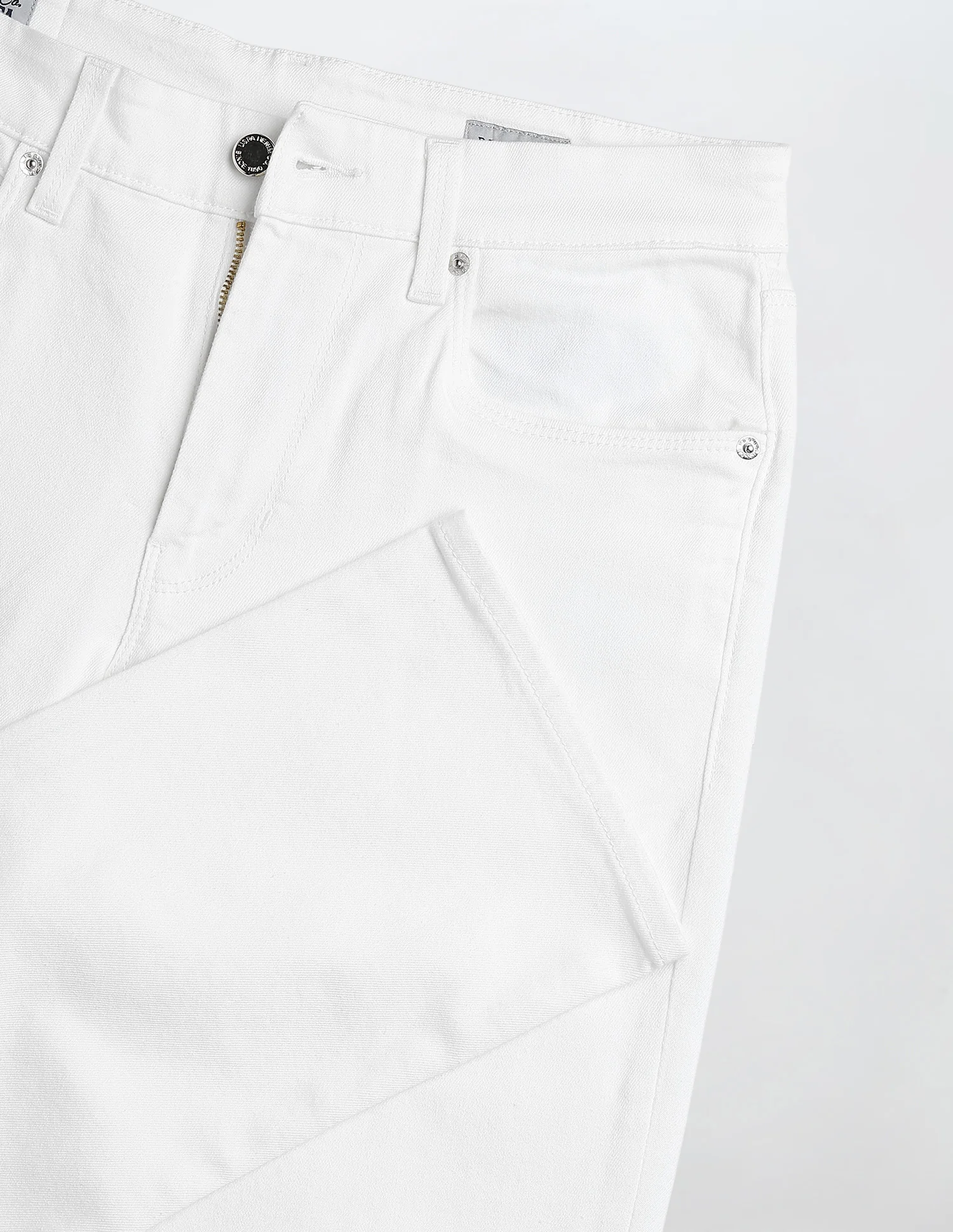Harold Slim Straight Fit White Jeans - Image 2