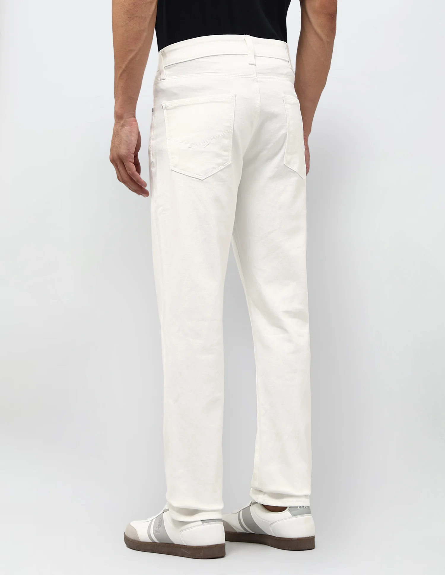 Harold Slim Straight Fit White Jeans - Image 5