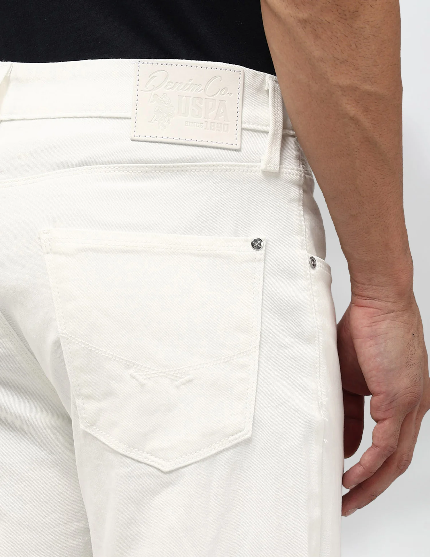 Harold Slim Straight Fit White Jeans - Image 8