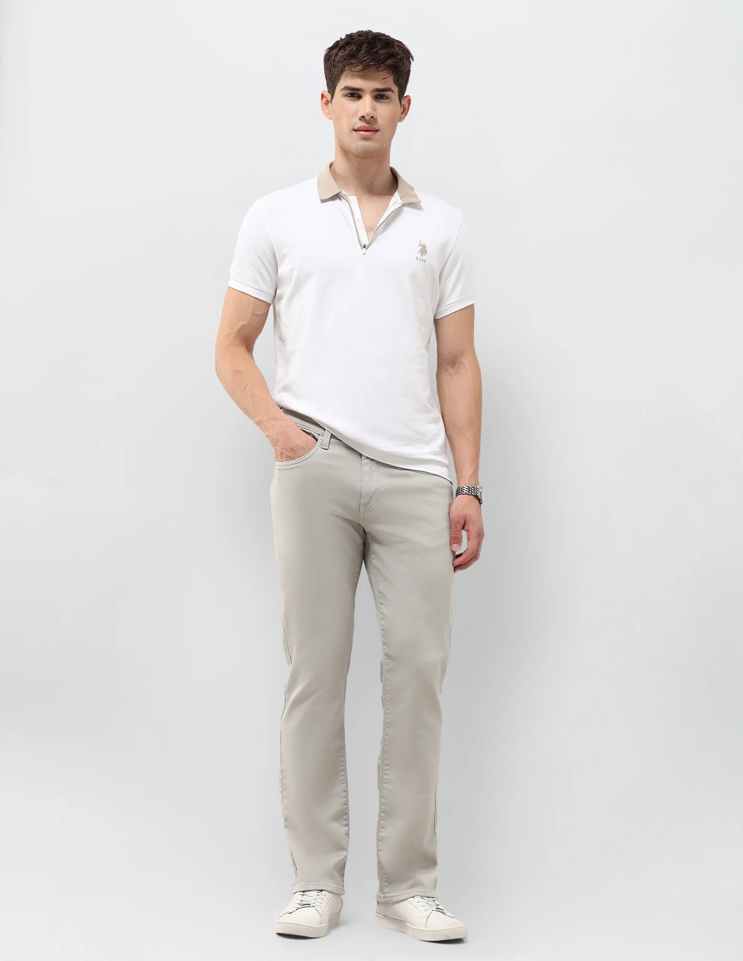 Harold Slim Straight Grey Jeans - Image 3
