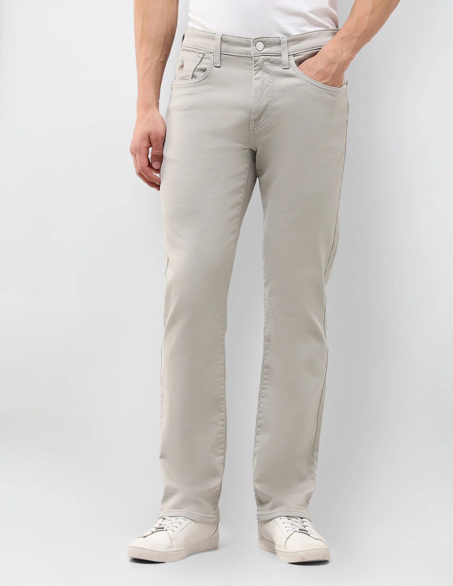 Harold Slim Straight Grey Jeans - Image 6