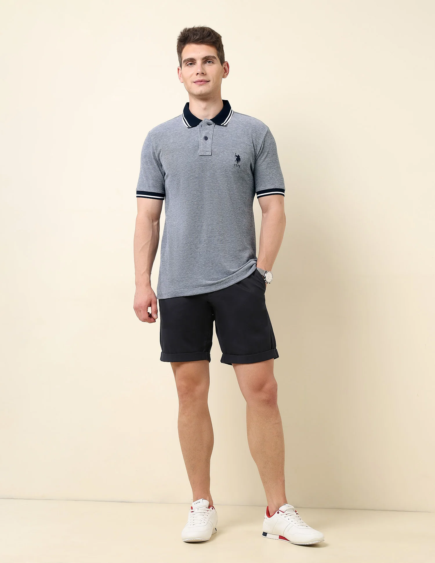 Heathered Classic Polo Shirt - Image 3
