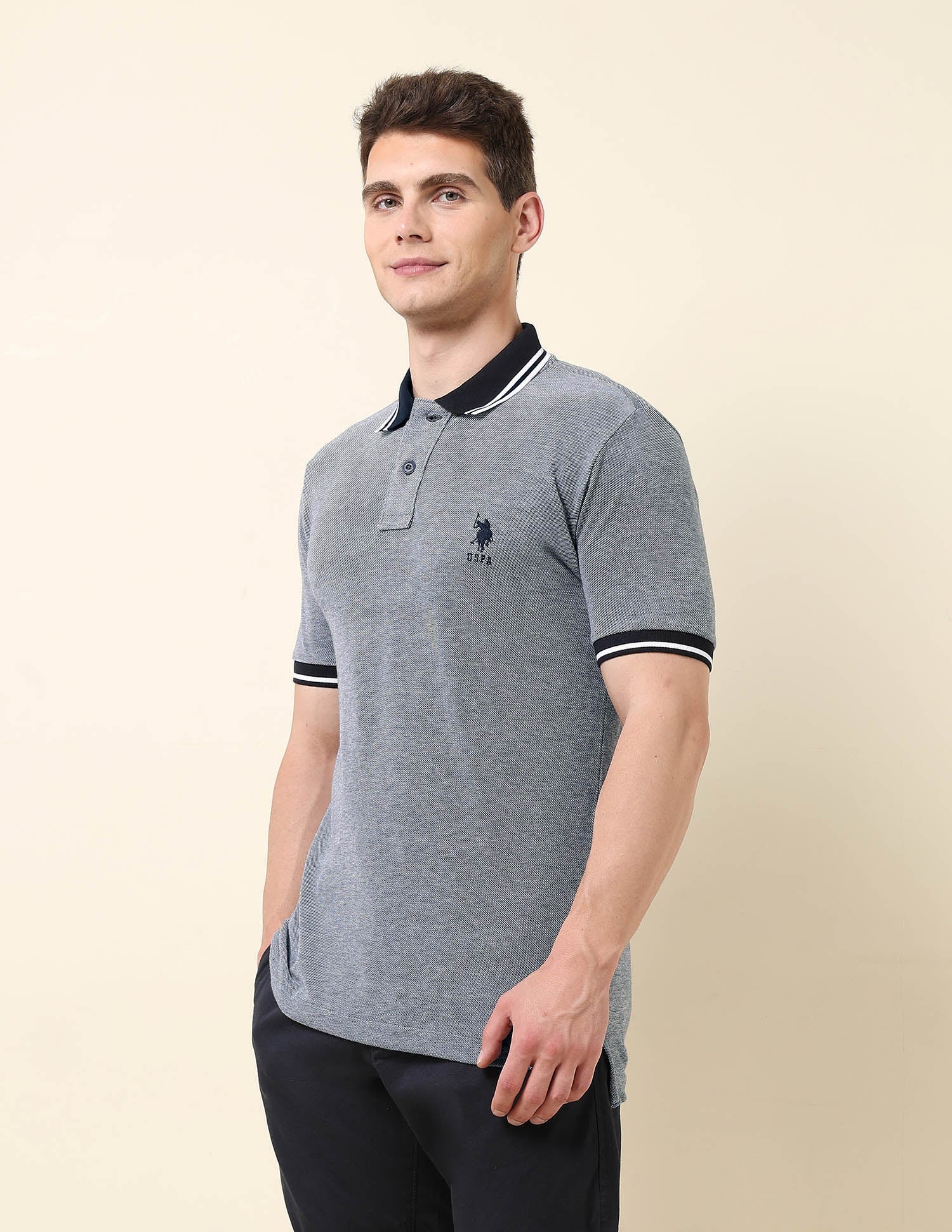 Heathered Classic Polo Shirt - Image 4