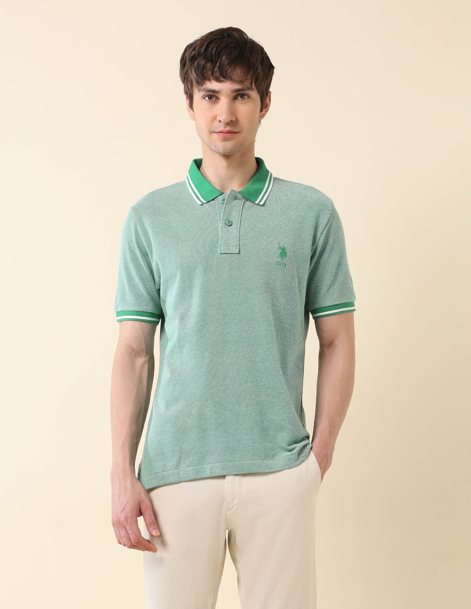 Heathered Classic Polo Shirt - Image 6