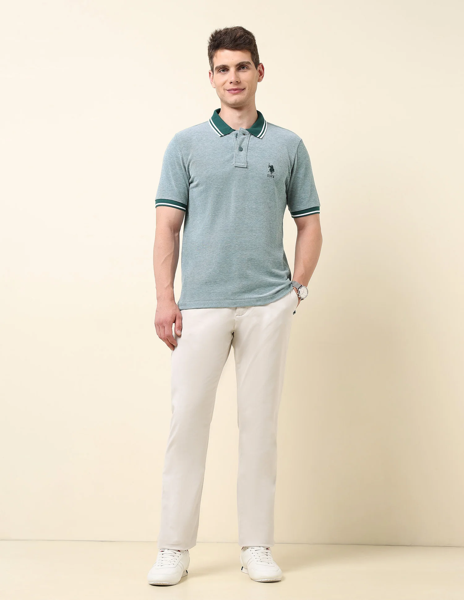 Heathered Classic Polo Shirt - Image 3