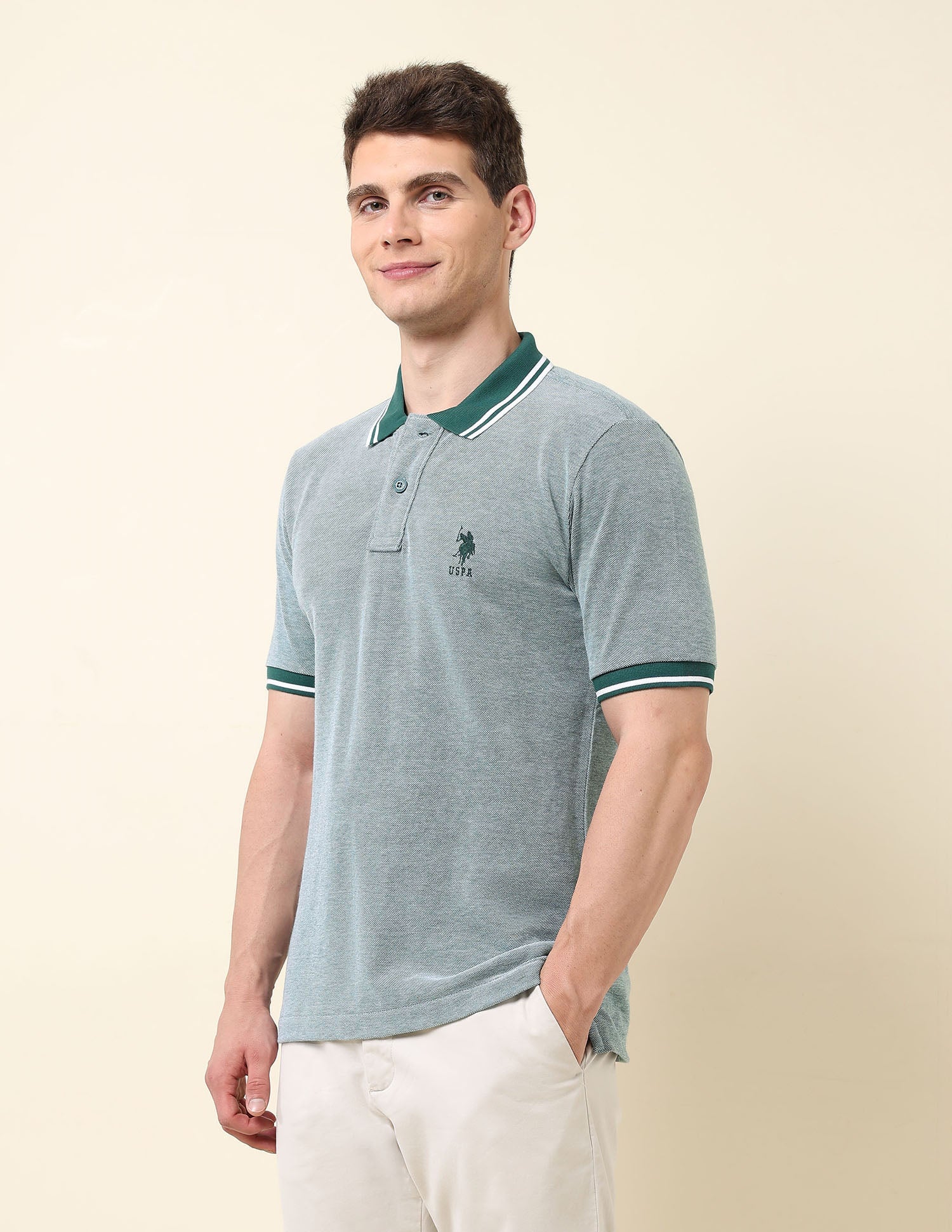 Heathered Classic Polo Shirt - Image 4