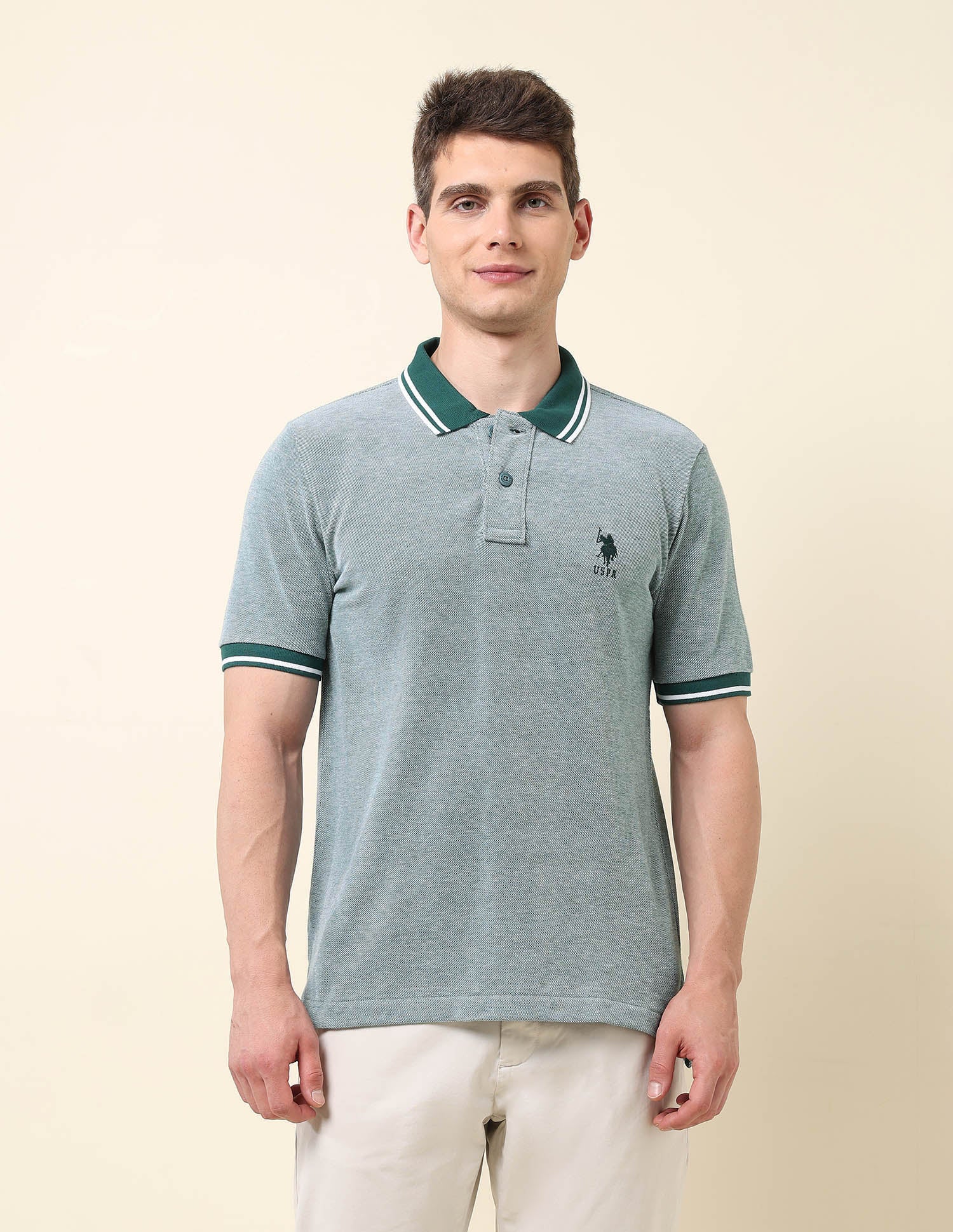 Heathered Classic Polo Shirt - Image 6