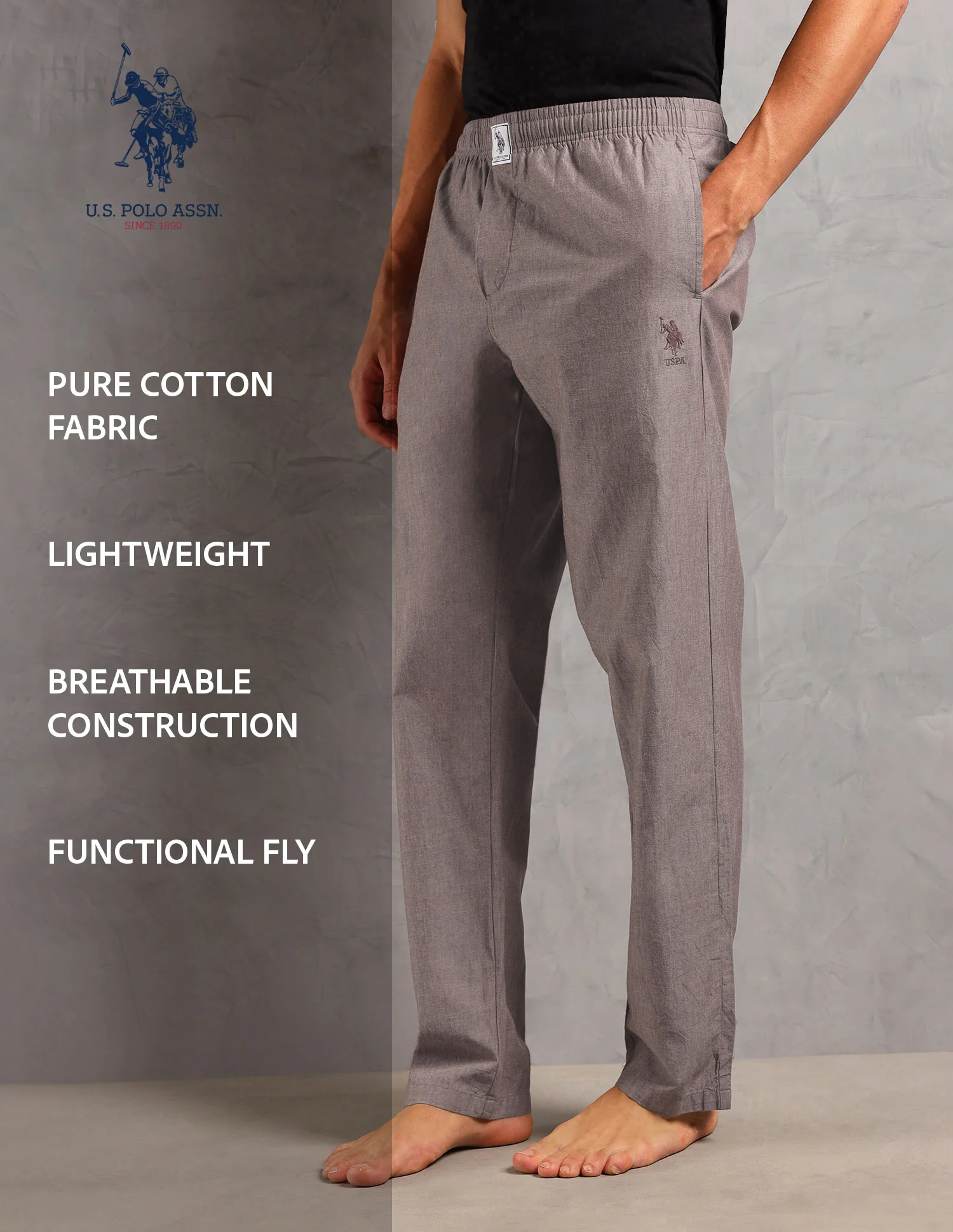 Heathered Pure Cotton I658 Lounge Pants - Pack Of 1 - Image 10