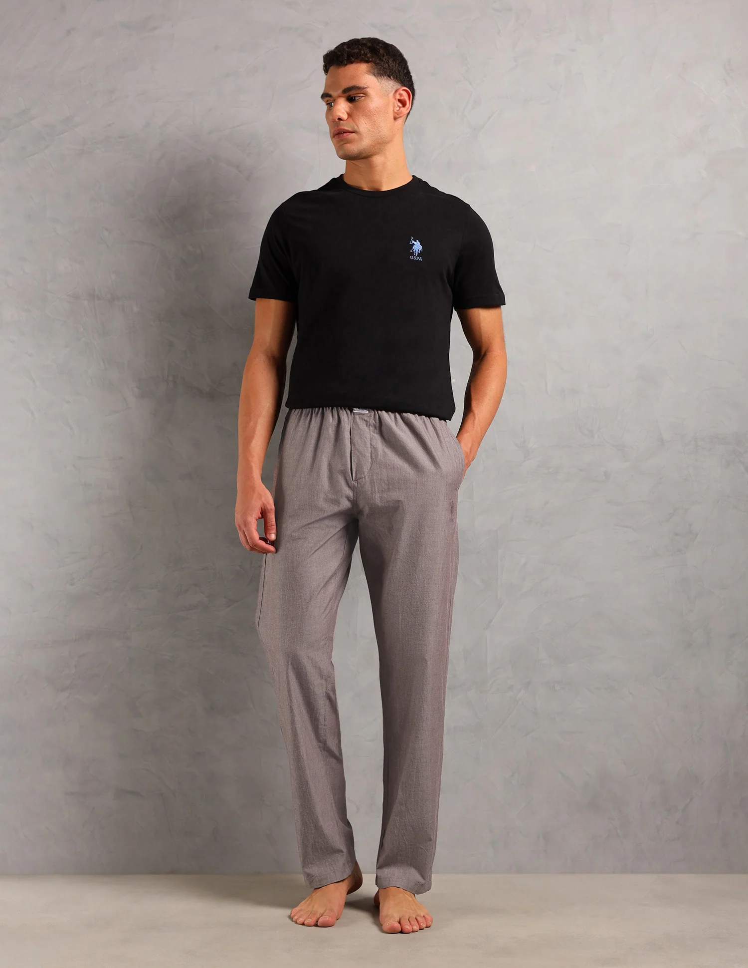 Heathered Pure Cotton I658 Lounge Pants - Pack Of 1 - Image 3