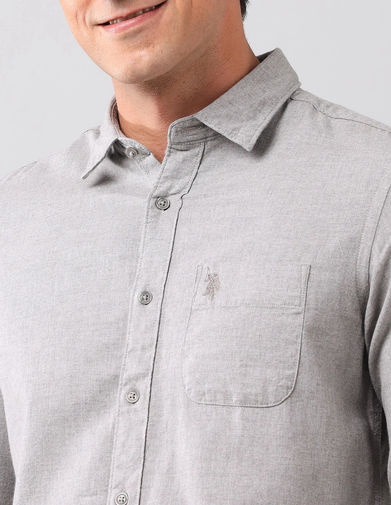 Heathered Pure Cotton Shirt - Image 7