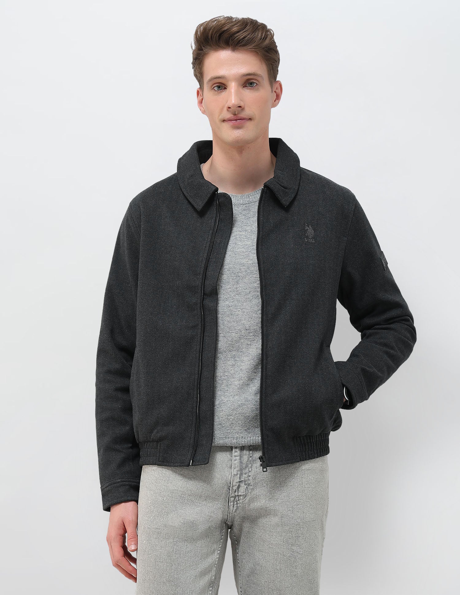 Heathered Regular Fit Jacket
