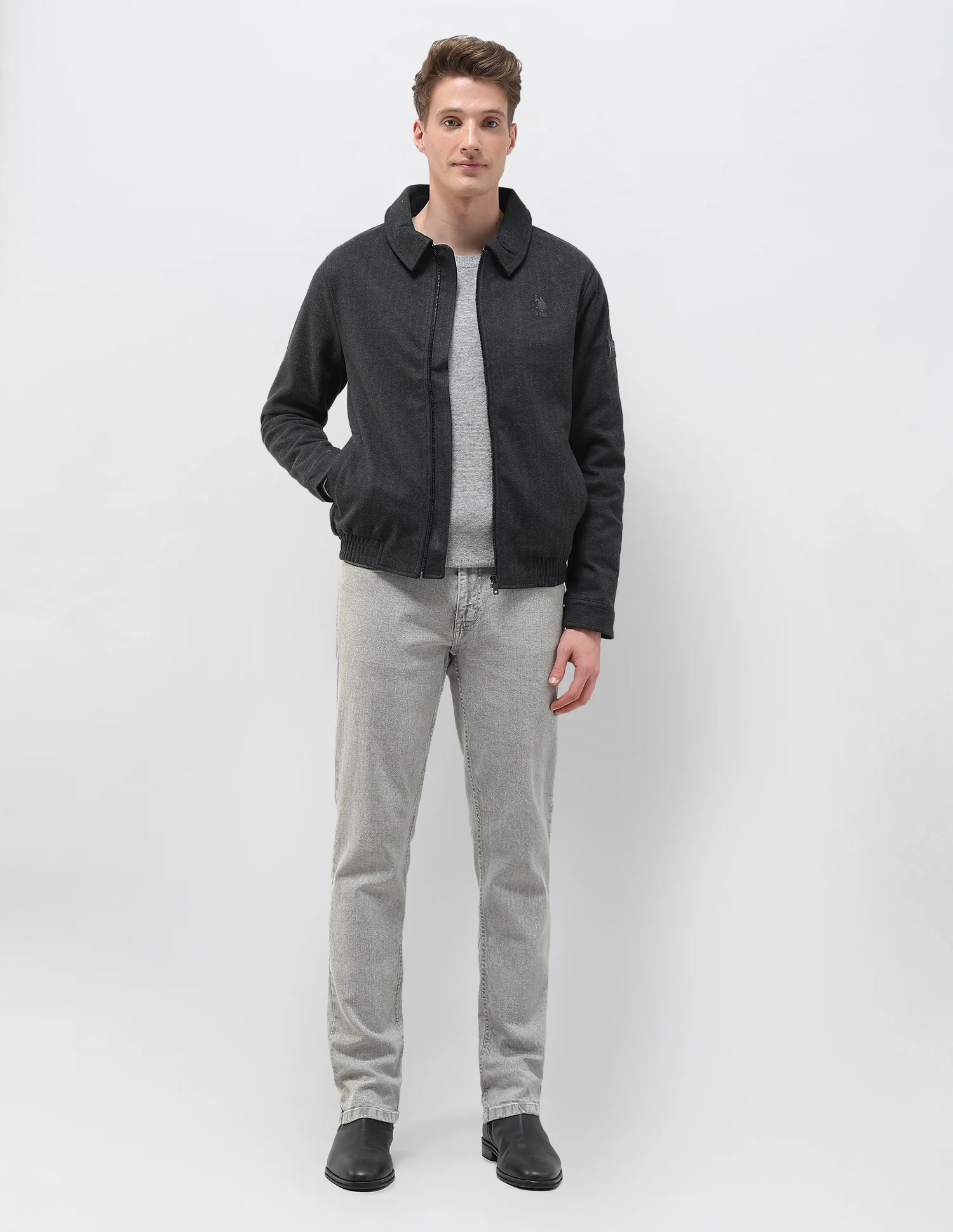 Heathered Regular Fit Jacket - Image 3