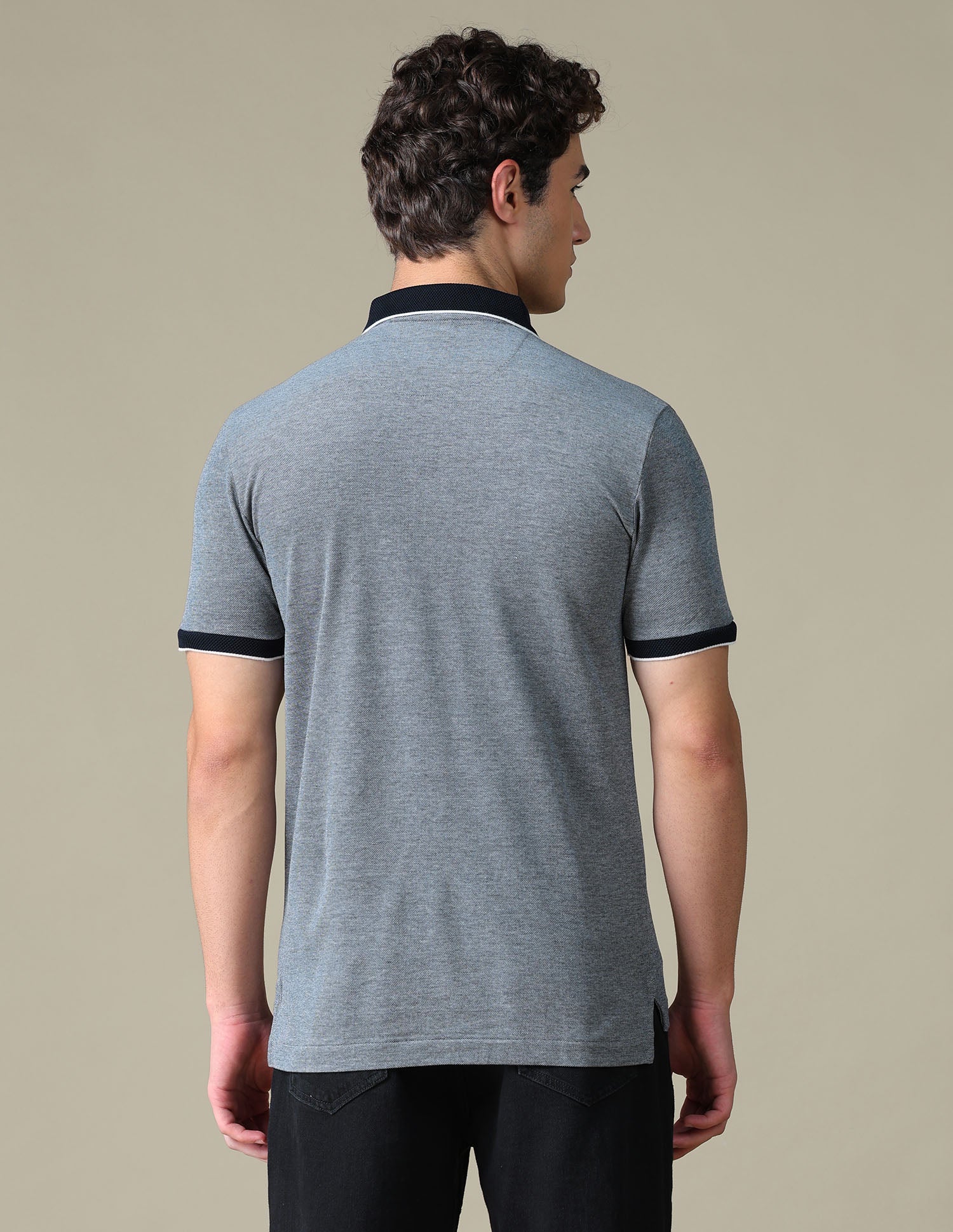 Heathered Regular Fit Polo Shirt - Image 5