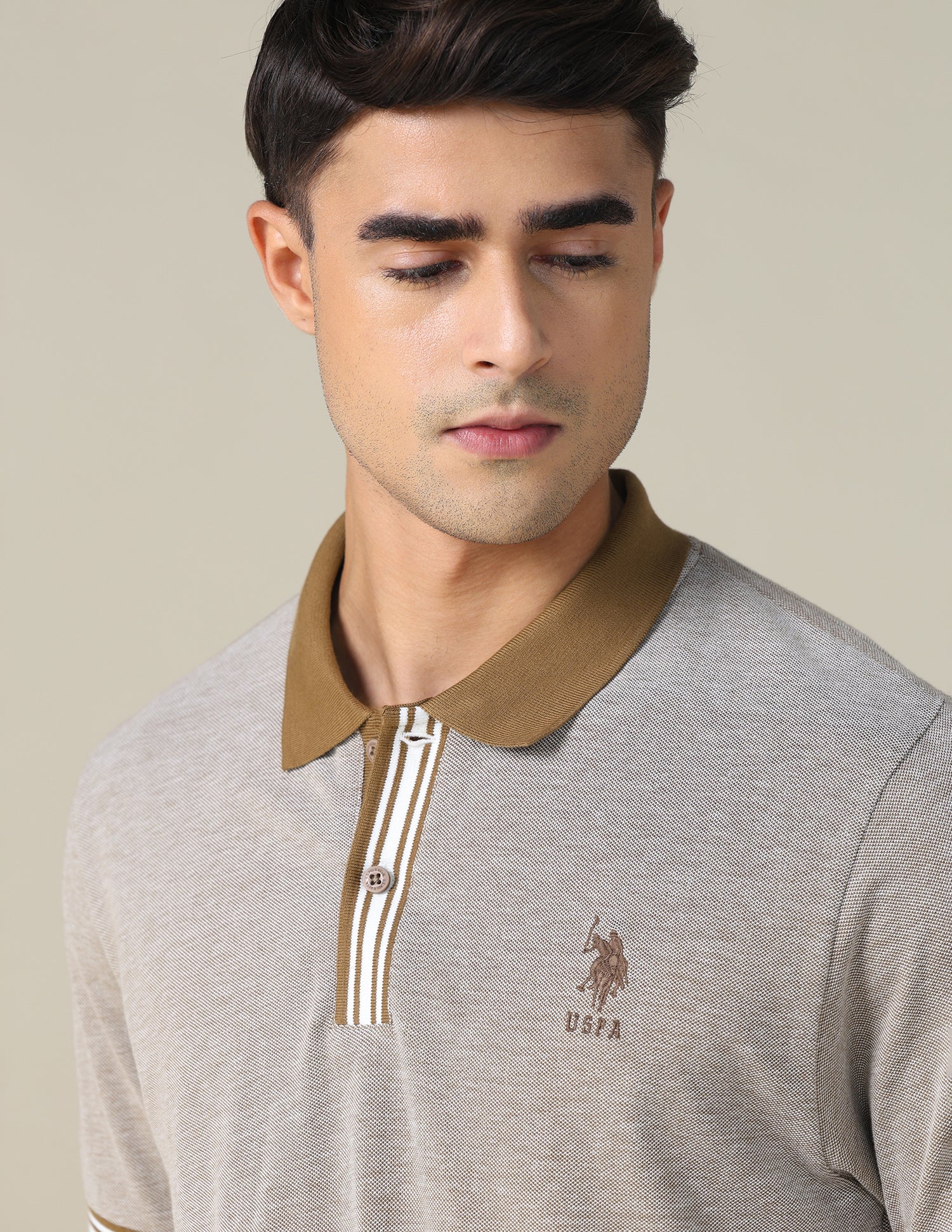 Heathered Regular Fit Polo Shirt - Image 7