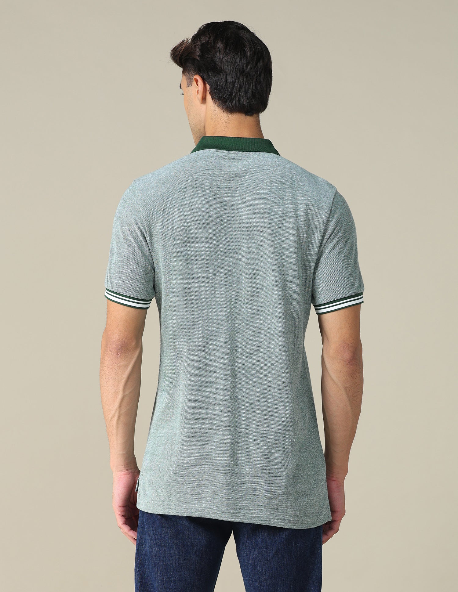 Heathered Regular Fit Polo Shirt - Image 5