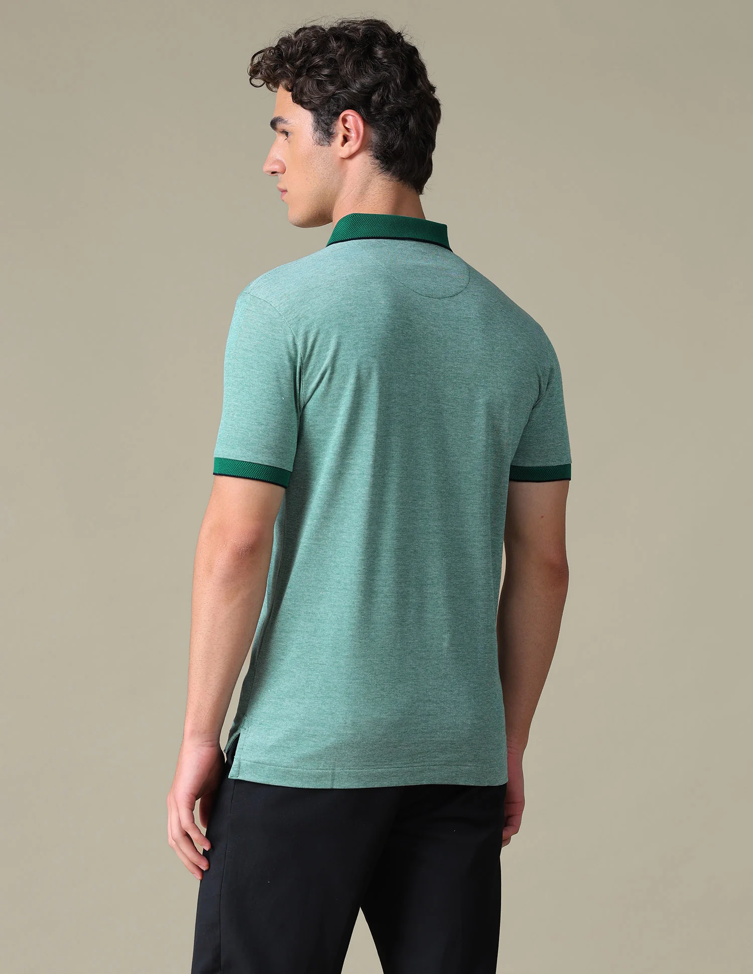 Heathered Regular Fit Polo Shirt - Image 5