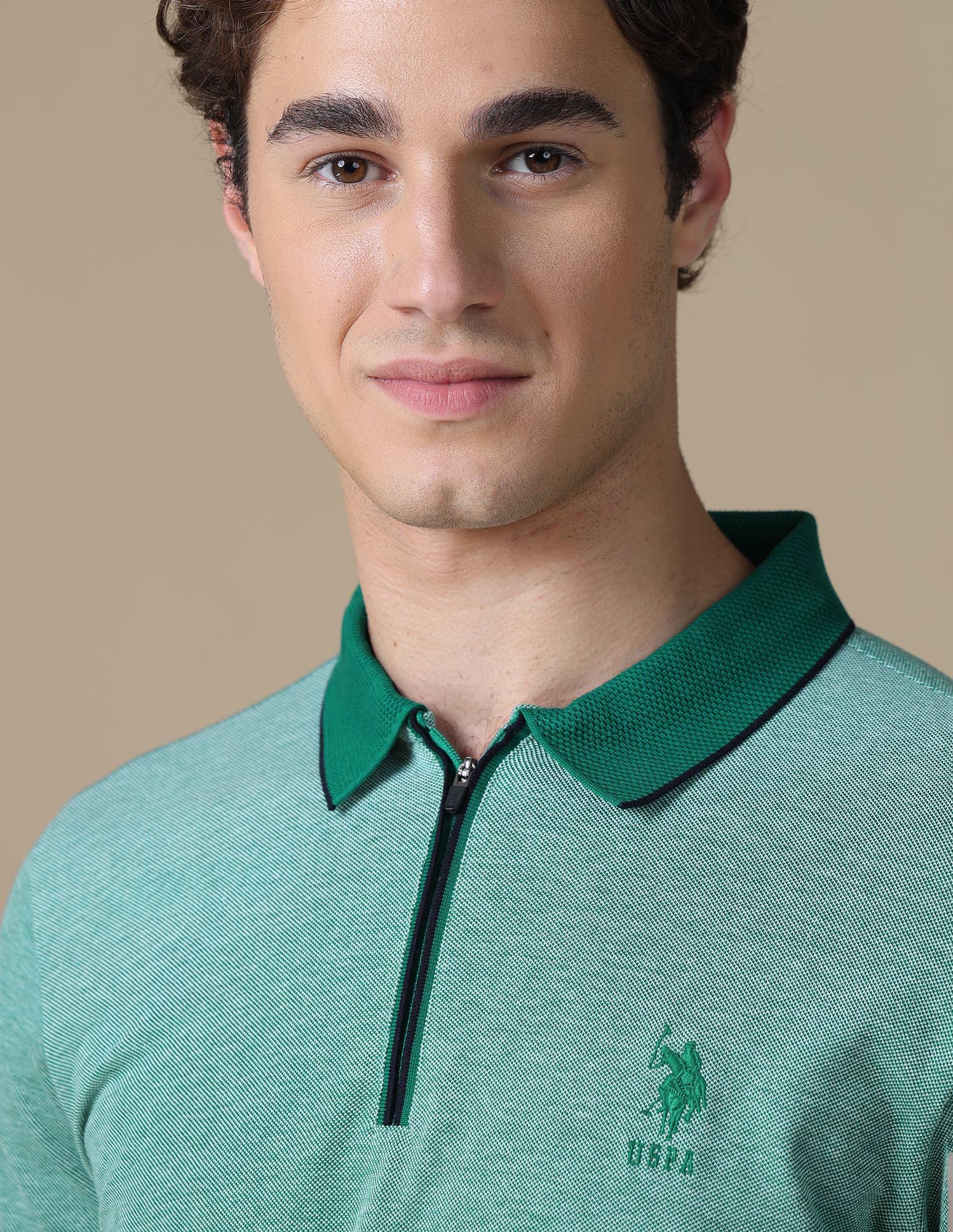 Heathered Regular Fit Polo Shirt - Image 7